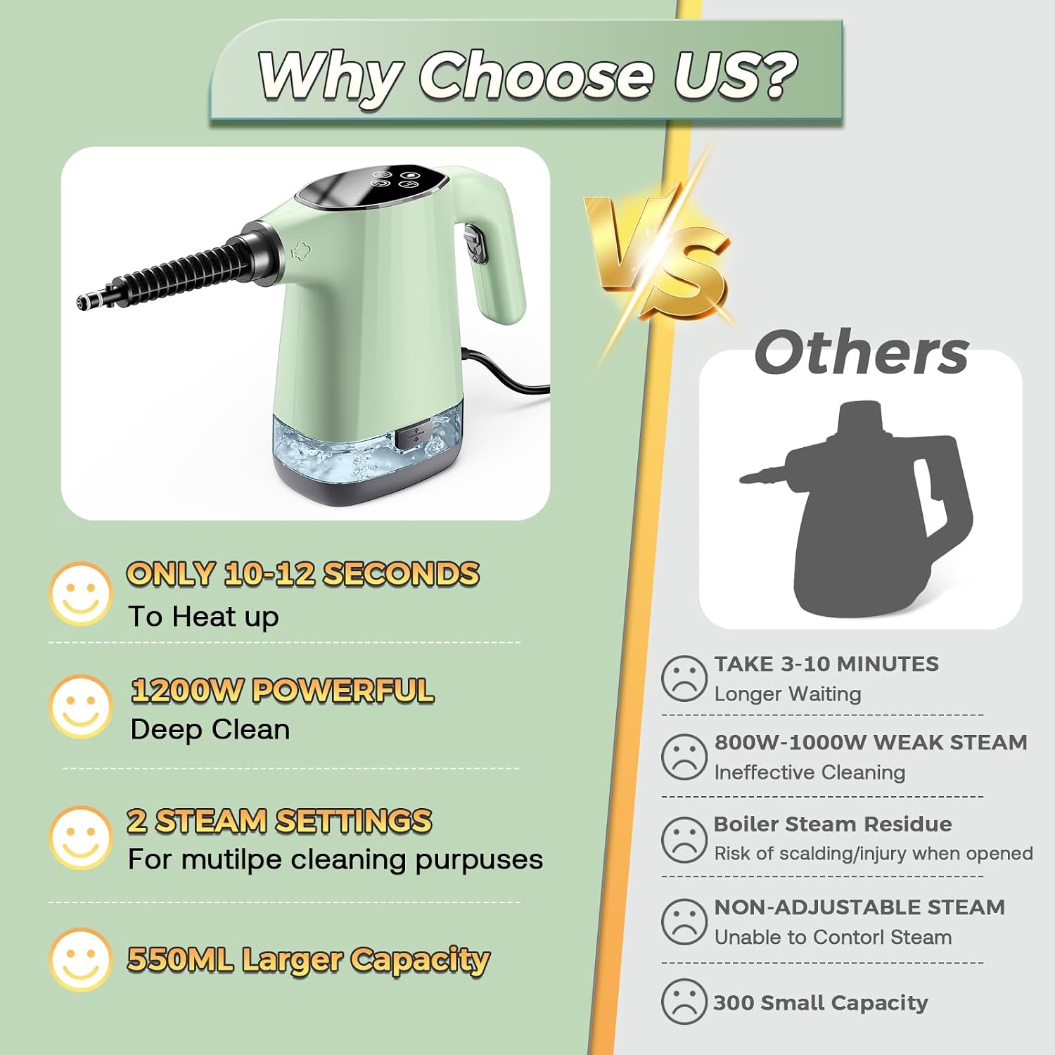 Thumbnail 4 de DOURARY Handheld Steam Cleaner: 1200W Portable Steam Cleaner with 18 Accessories