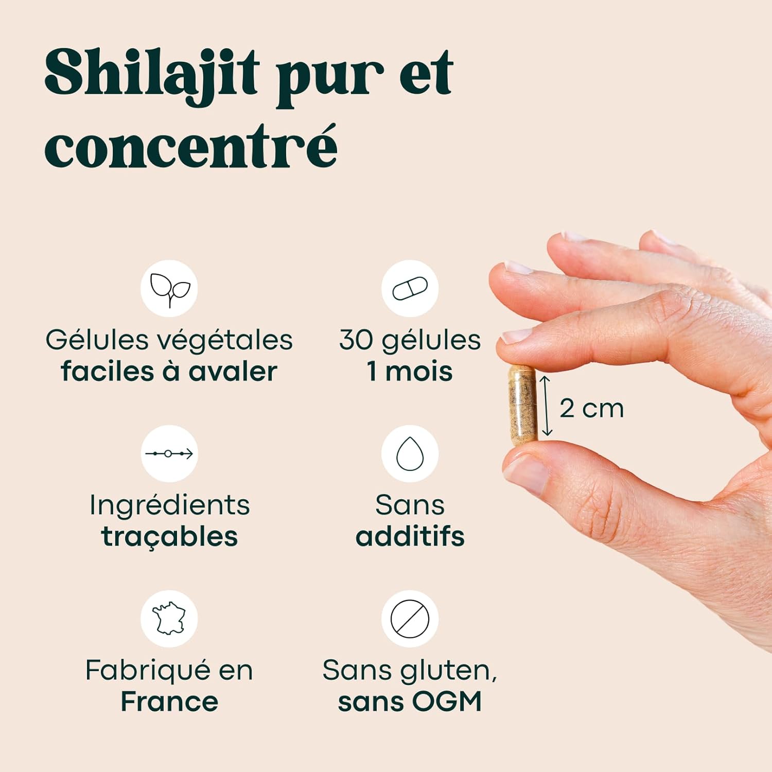 Thumbnail 3 de Shilajit Pure 500 mg – 50% d’acides fulviques (30 gélules) Essentials by Novoma