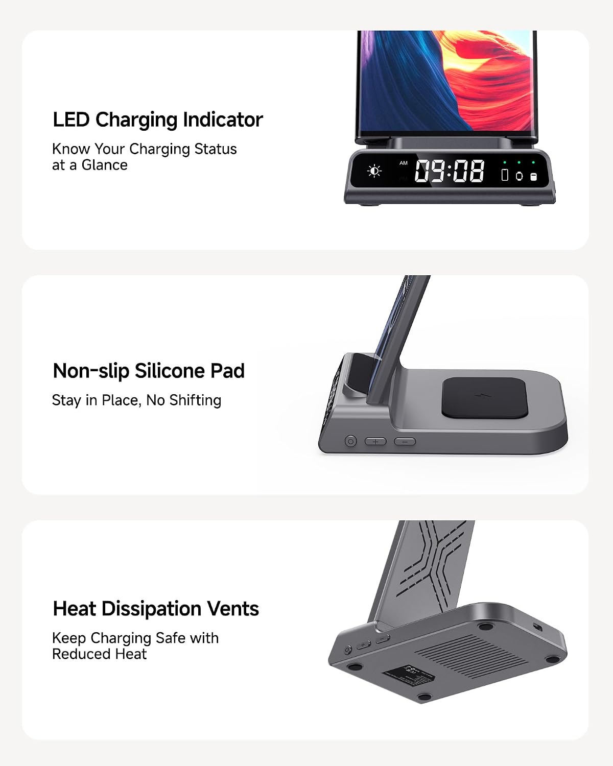 Thumbnail 6 de Samsung 3-in-1 Wireless Charger with Clock