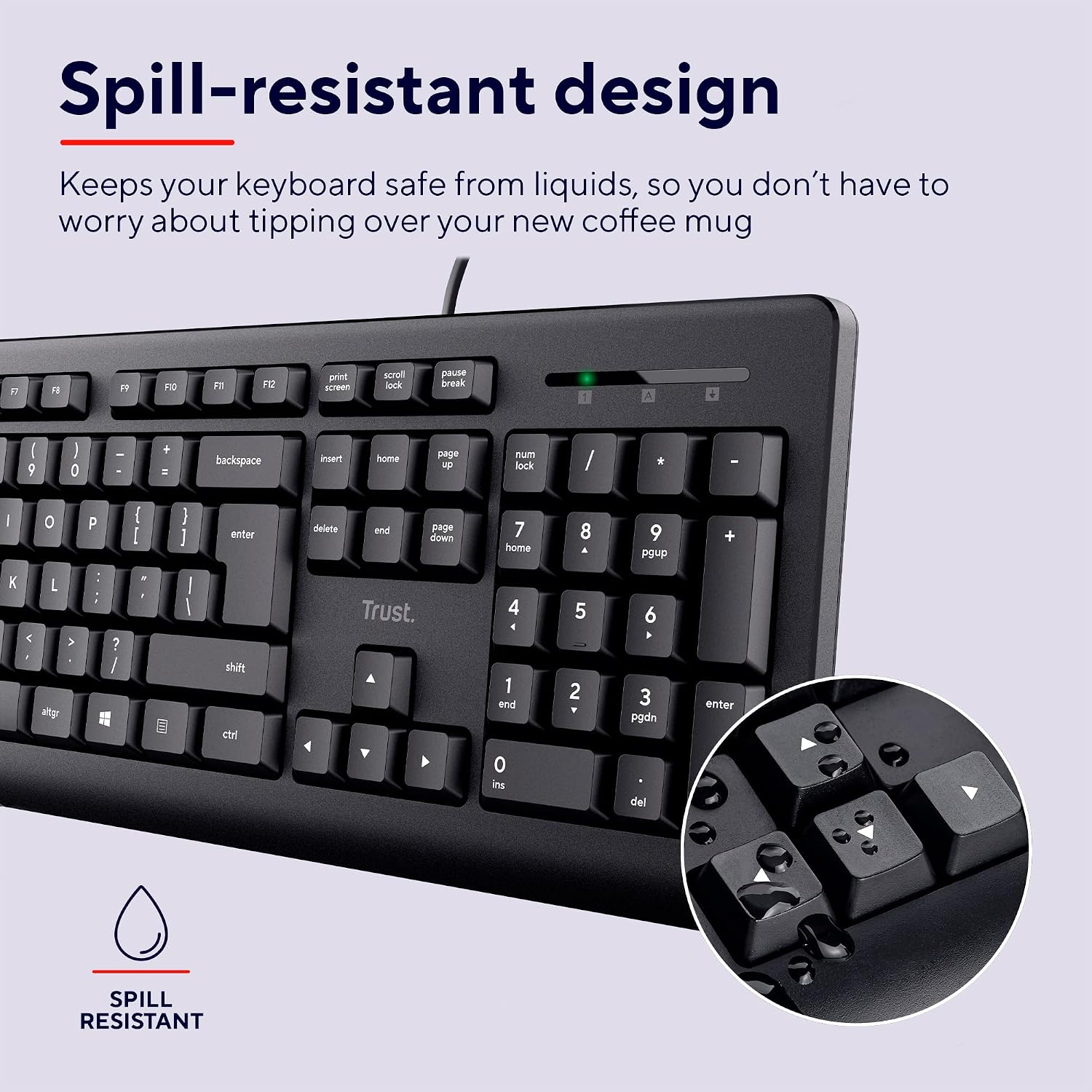Detalle 2 de Trust Taro Wired Keyboard UK Layout