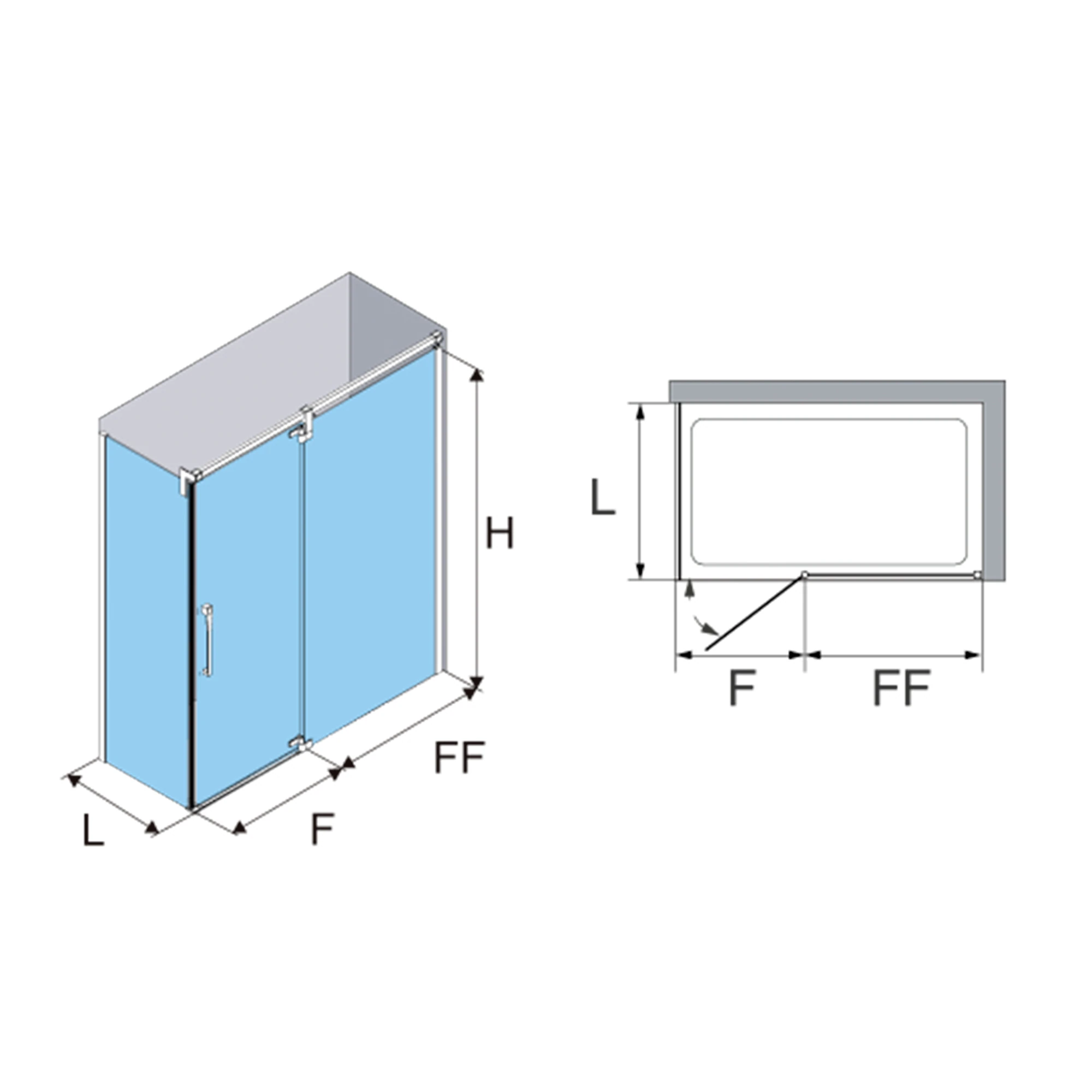 Thumbnail 3 de Profiltek Keisy KE-216 mampara 8 mm, 195 cm
