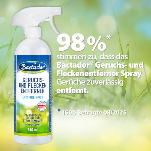 Detalle de Bactador Enzymreiniger Spray 750 ml – Geruchs- und Fleckenentferner für Hundeurin & Katzenurin