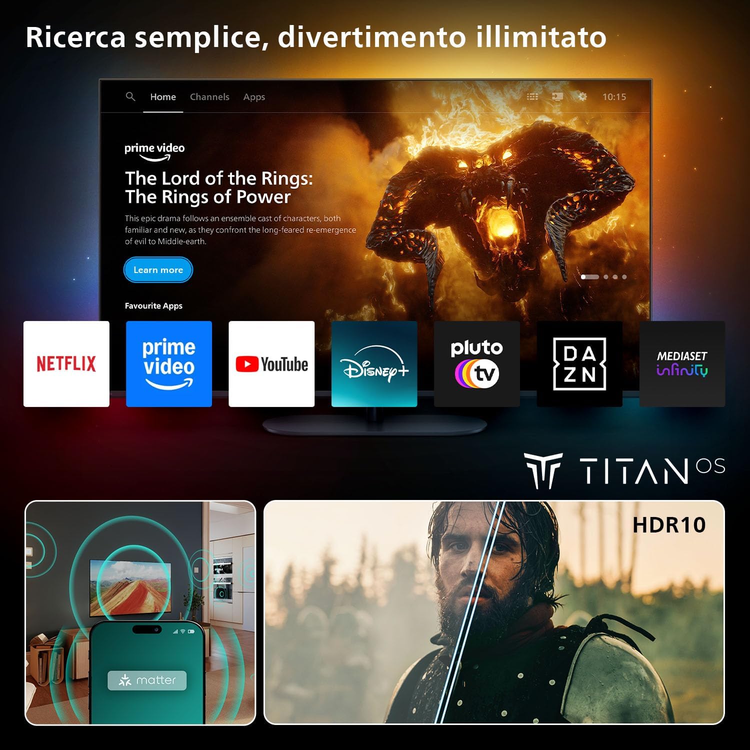 Thumbnail 5 de Philips 32PHS6000 2K Smart TV LED da 32" con Titan OS e Dolby Digital (compatibile con Alexa e Google Voice Assistant)