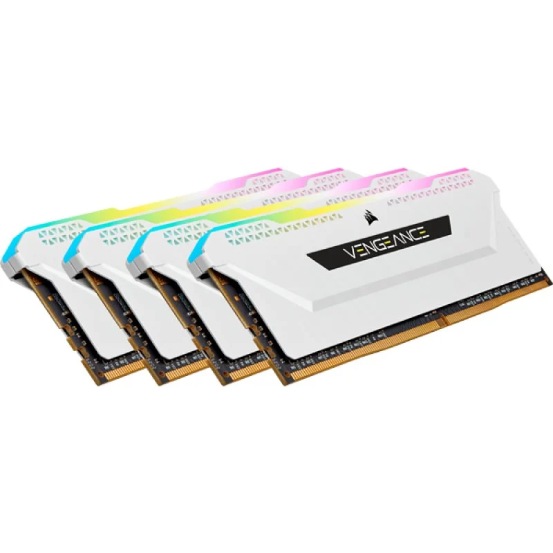 Detalle de Corsair Vengeance RGB Pro SL White DDR4 3200MHz (4x8GB) CL16 – 32 GB