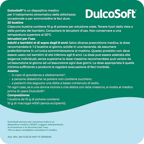 Thumbnail 7 de DulcoSoft Lassativo Macrogol 4000, 20 Bustine — sollievo delicato per stitichezza