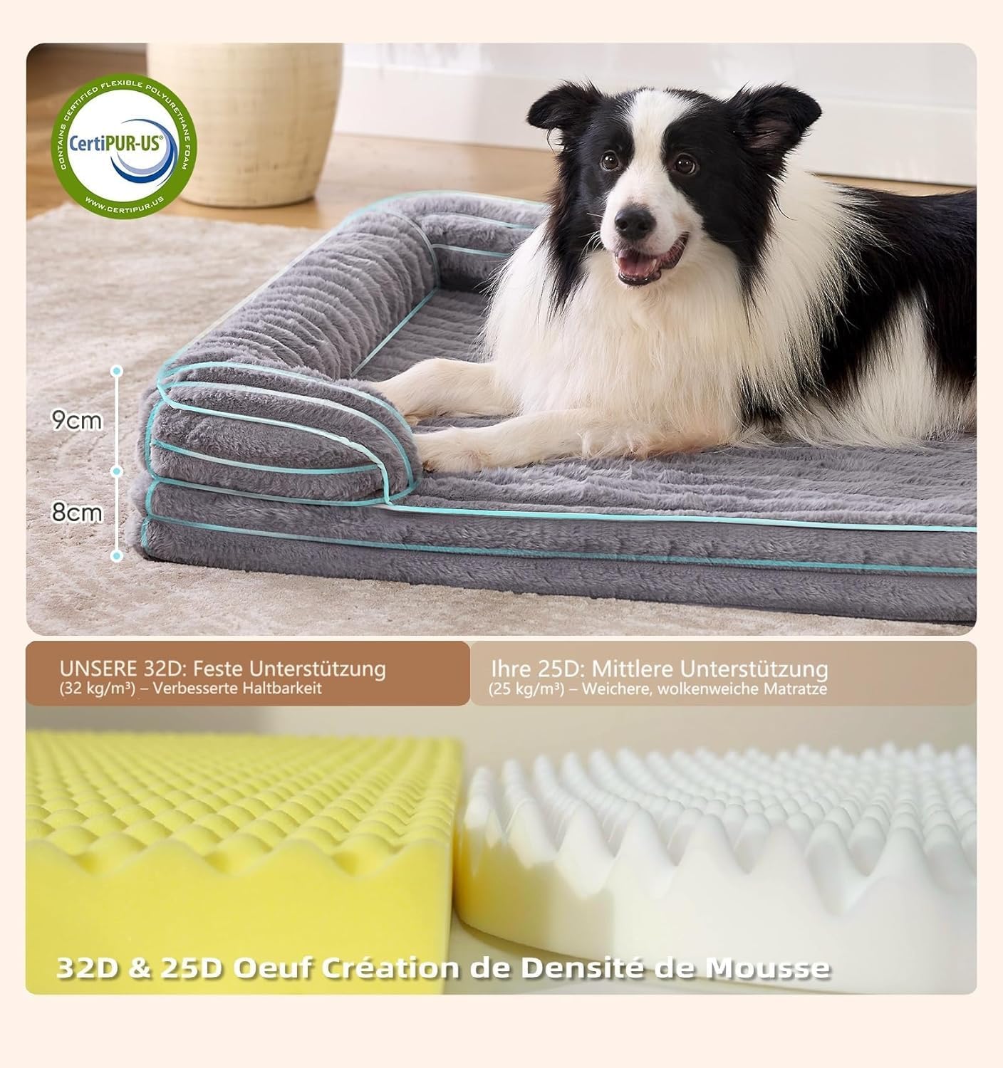 Detalle 2 de VoltaEcho Panier chien orthopédique XXL
