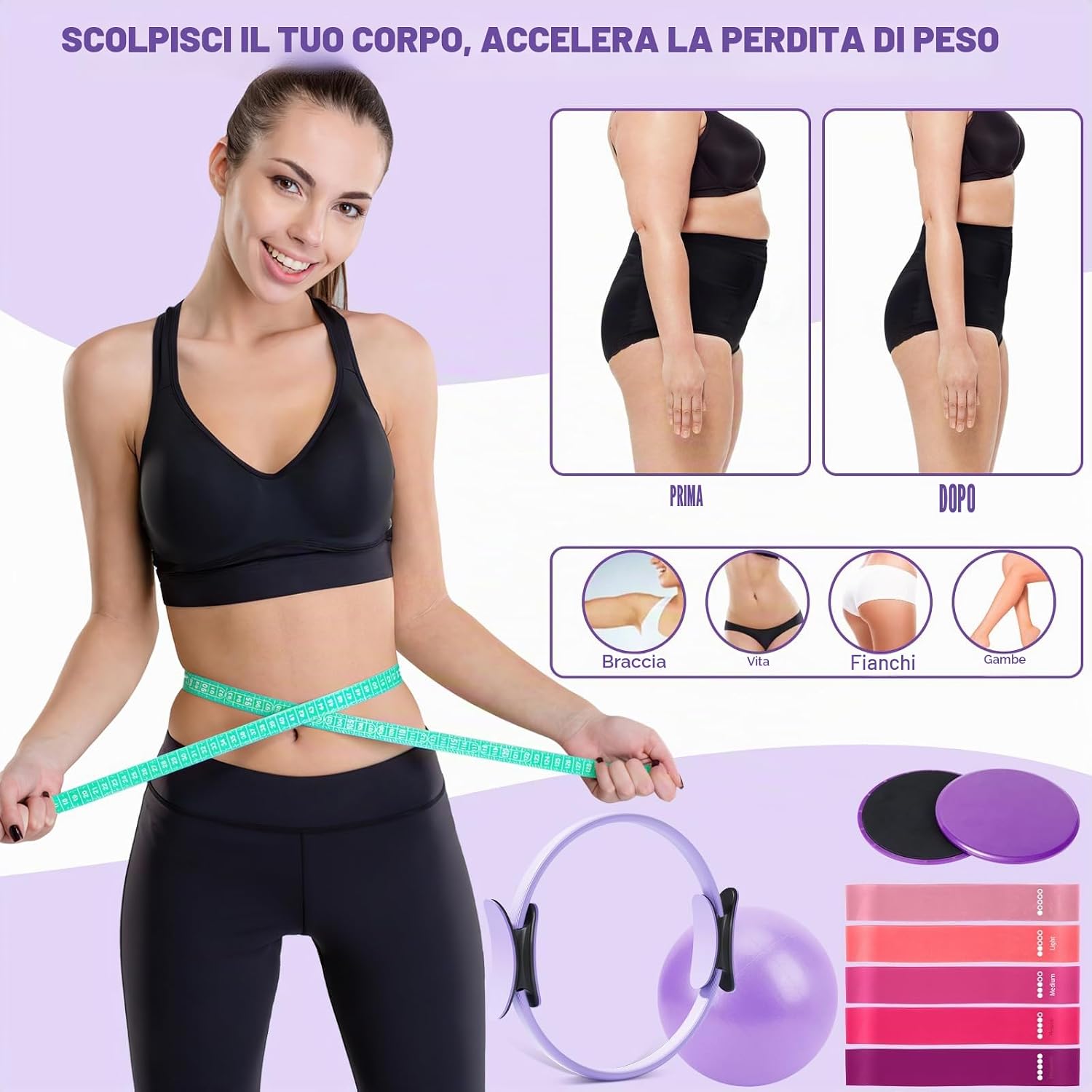 Detalle 2 de LADYSONS Set di anelli da pilates – Pilates Essential Kit