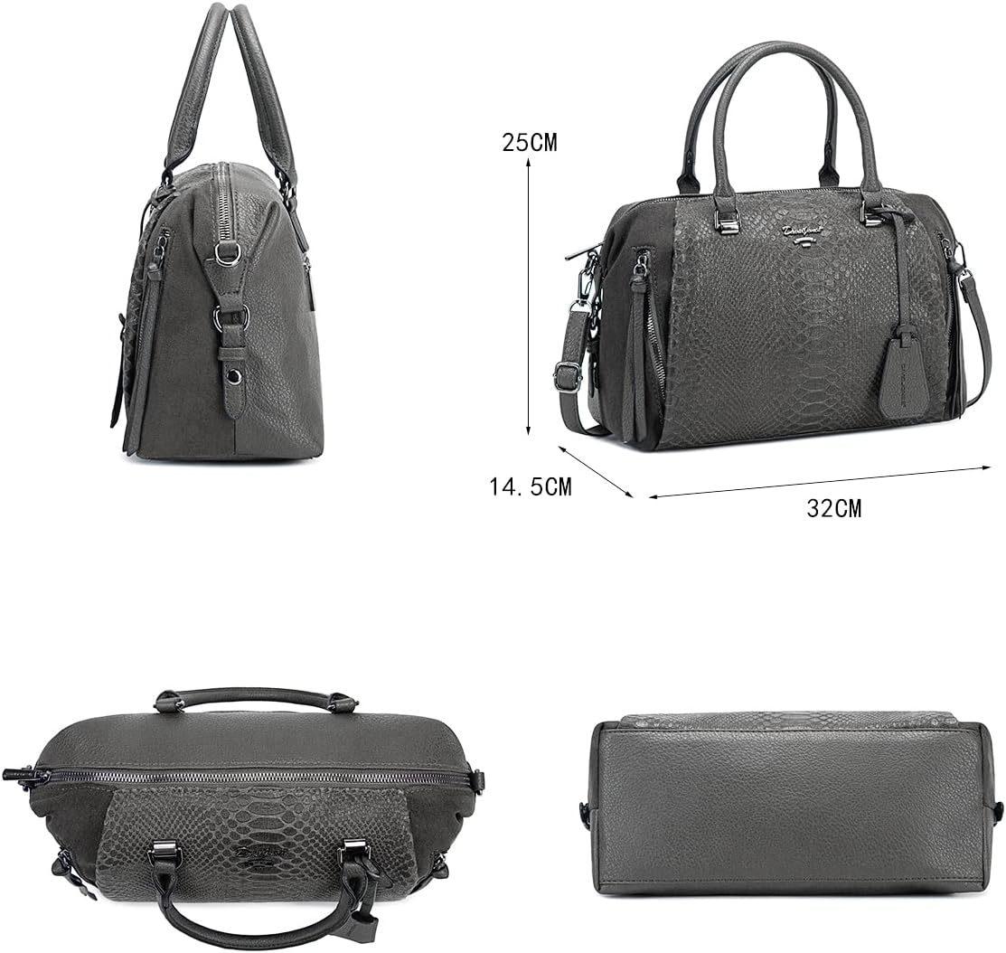 Thumbnail 4 de David Jones sac bowling femme gris façon serpente, bandoulière amovible