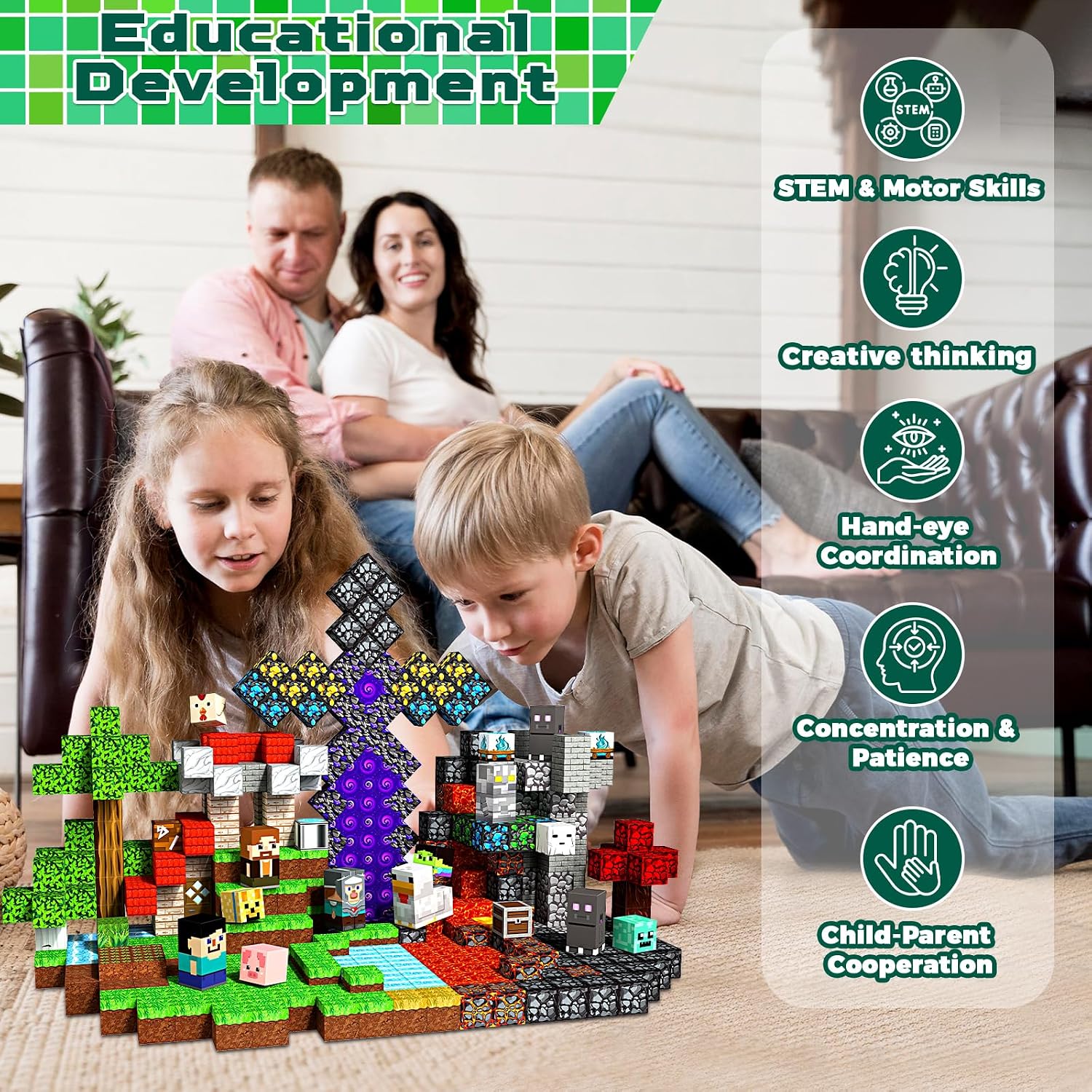 Thumbnail 6 de 500 PCS Magnetic Blocks for Kids 🧩