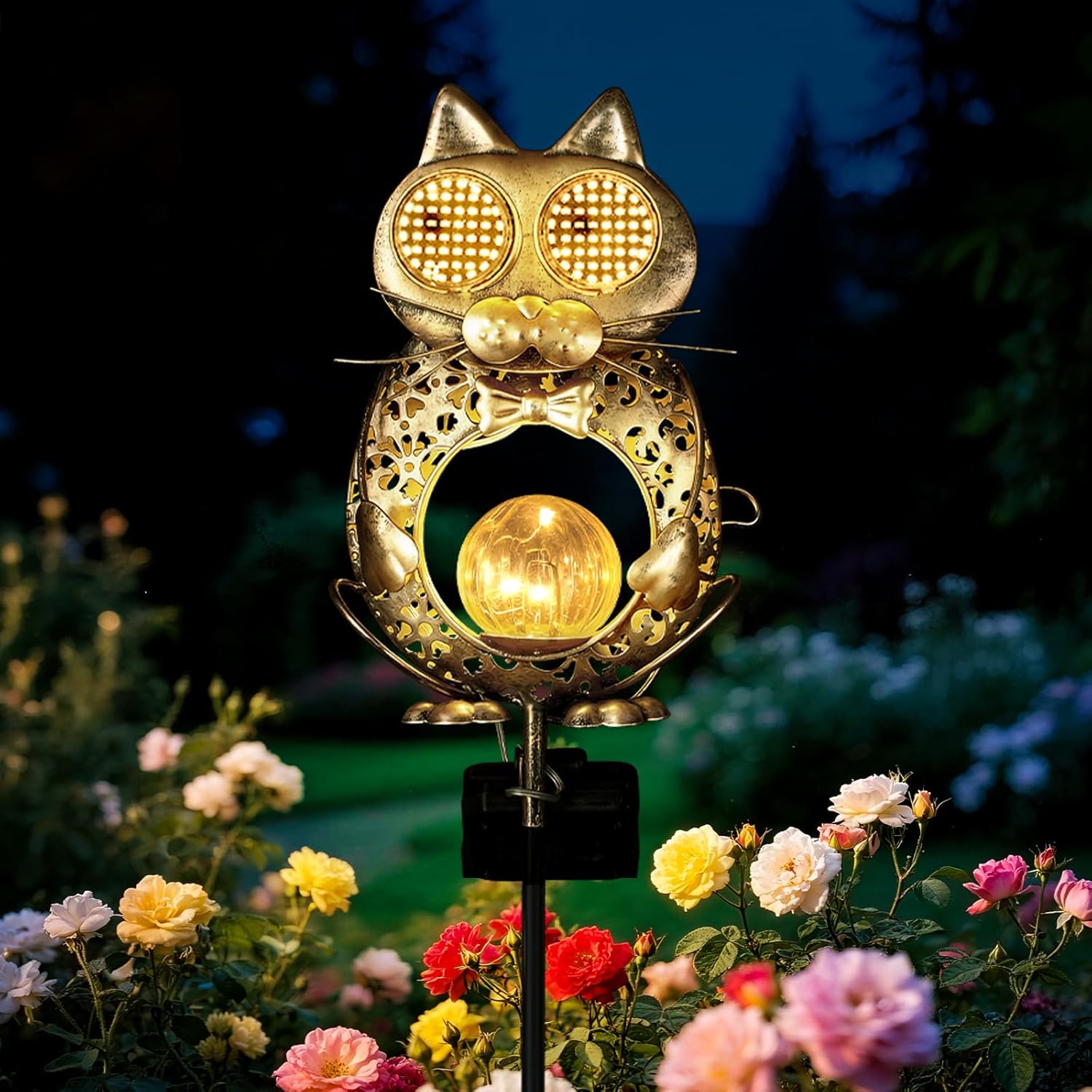 Thumbnail 6 de GLOBAL GOLDEN Solar Light Outdoor Garden Frog: Auto On/Off, 2-Mode LED with Dynamic Eye Lighting