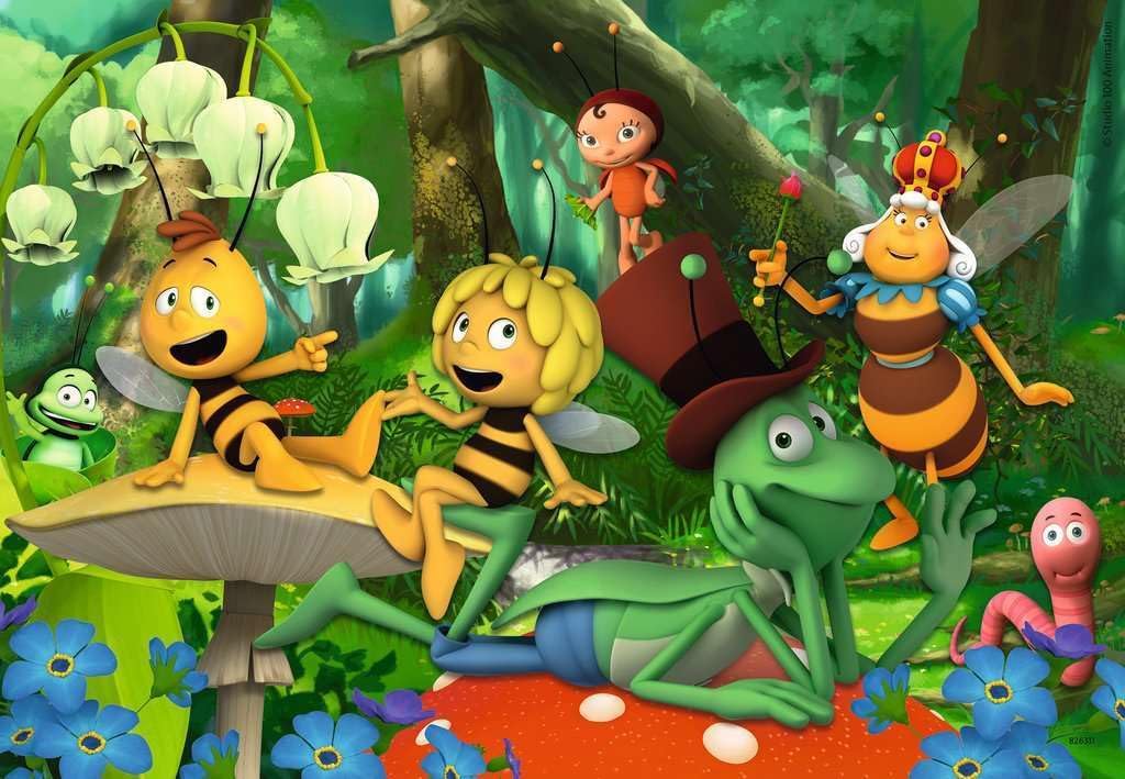 Thumbnail 3 de Ravensburger Pszczółka Maja – puzzle 2 × 24 elementy z mini plakatami