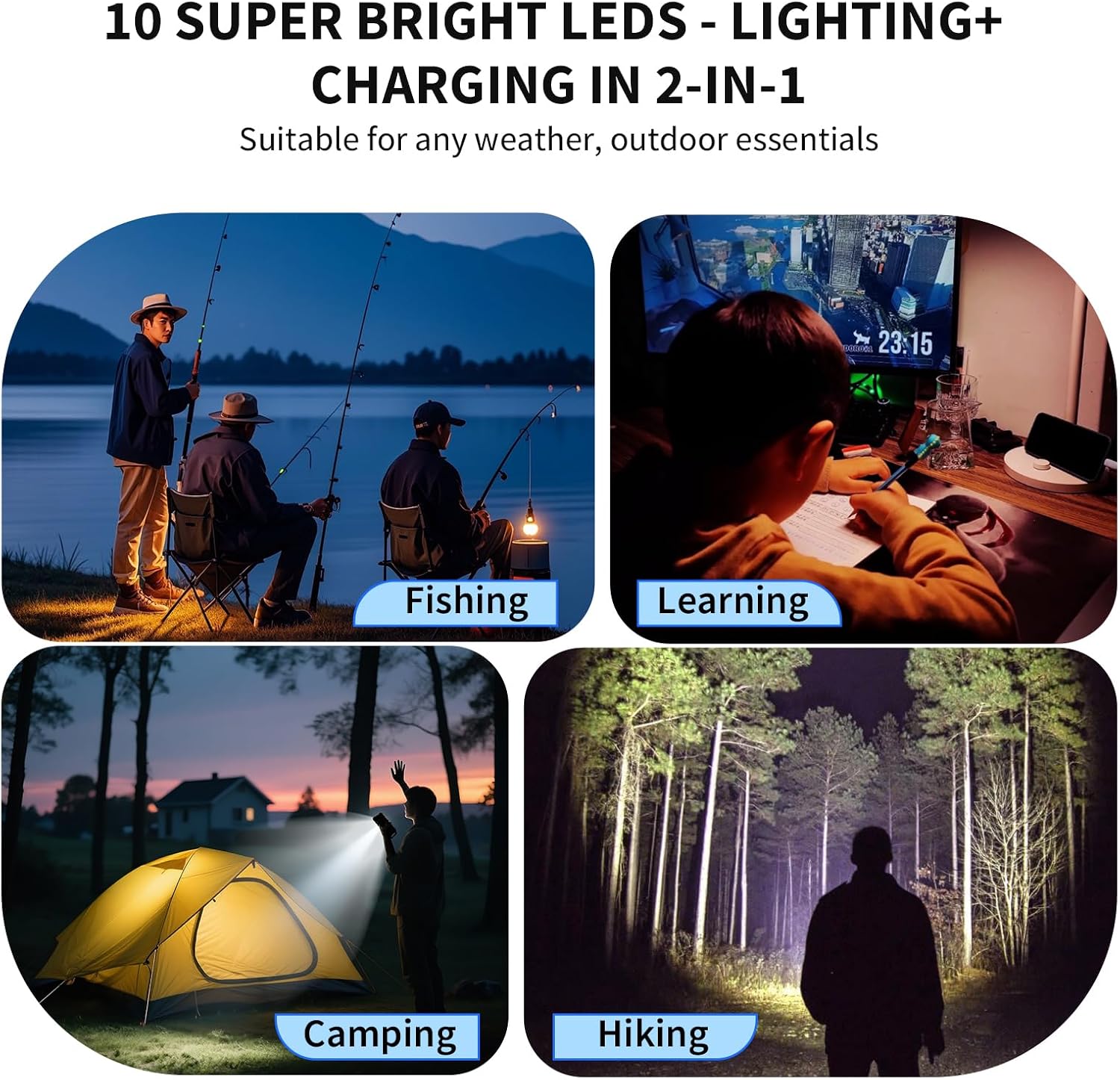 Thumbnail 6 de TOENNESEN Solar Power Bank 10000 mAh PD 15 W with USB-C and dual USB outputs (IPX4)