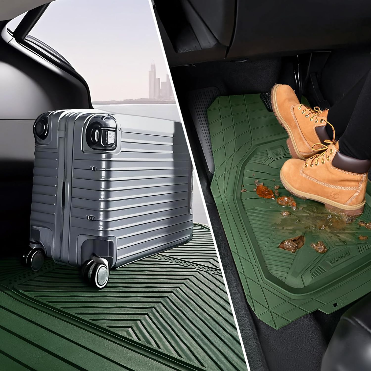 Thumbnail 5 de CAR PASS V12 Olive Green Trimmable Car Mats