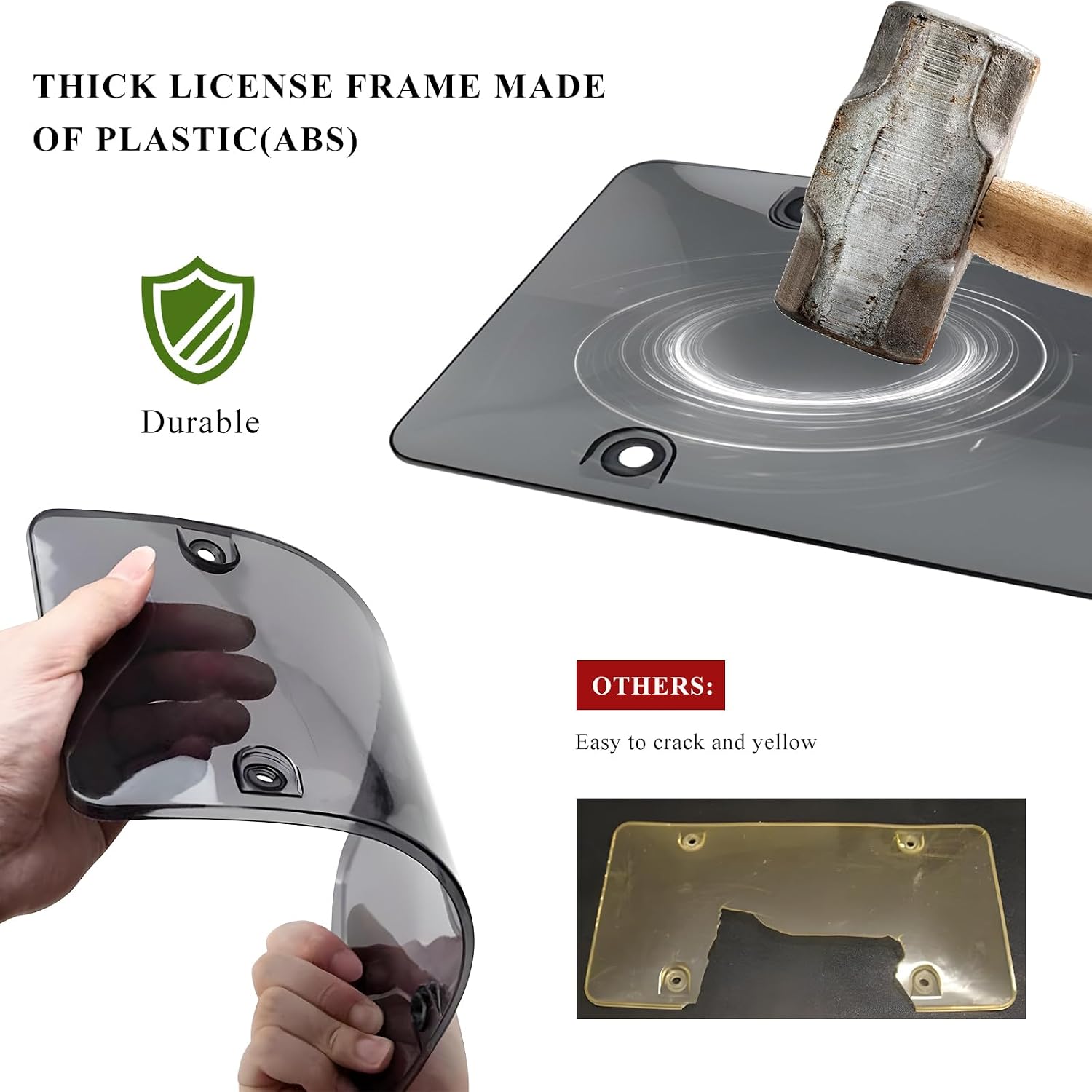 Thumbnail 2 de LSKASELUE License Plate Frame and Cover Set, 2-Piece
