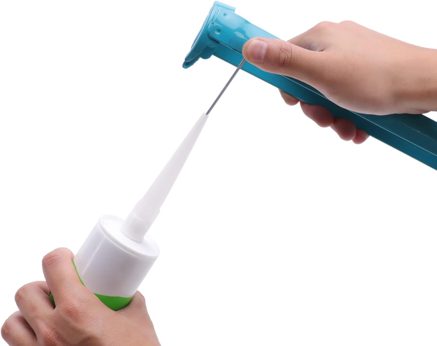 Detalle de Amazon Basics Pistolet à calfeutrer robuste pour mastic – 310 ml, 12:1, poignée en aluminium