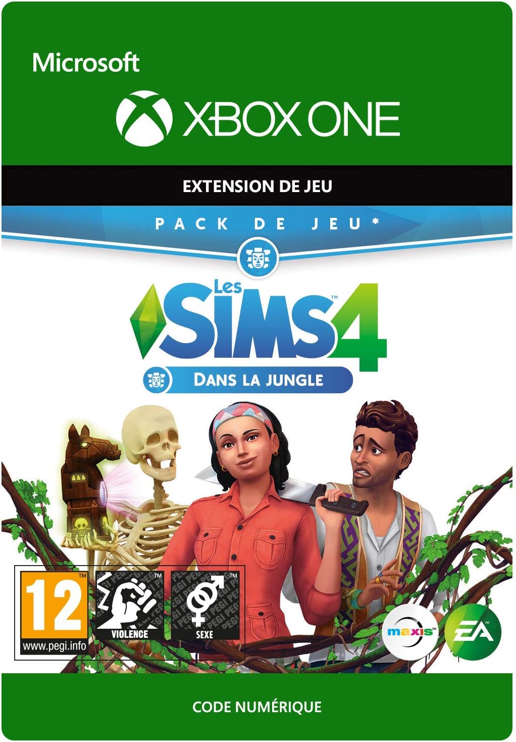 Detalle de Les Sims 4 Jungle Aventure DLC sur Xbox One (code à télécharger)