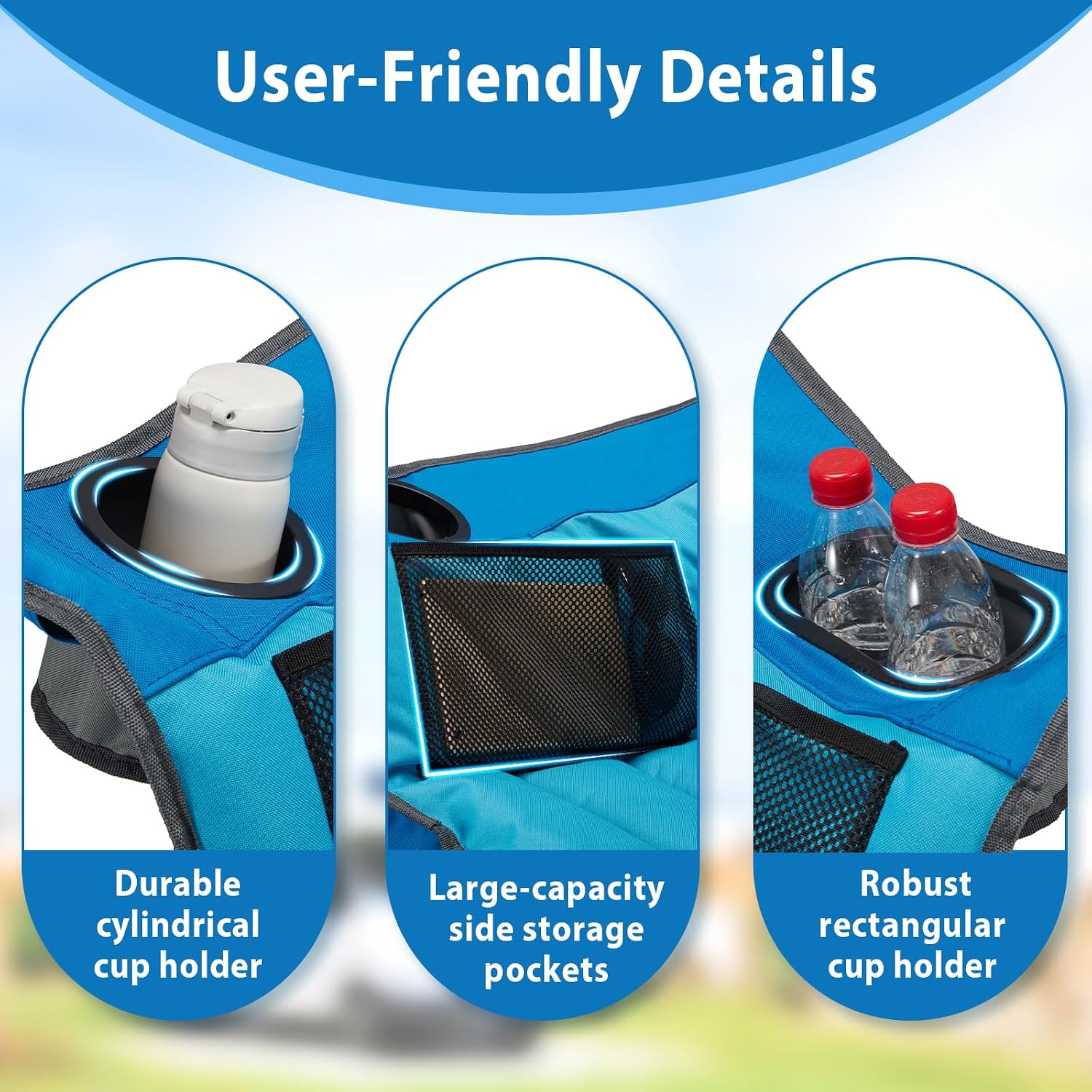 Thumbnail 6 de Youtanic Oversized Camping Chair: Heavy-Duty Portable Folding Chair for Adults
