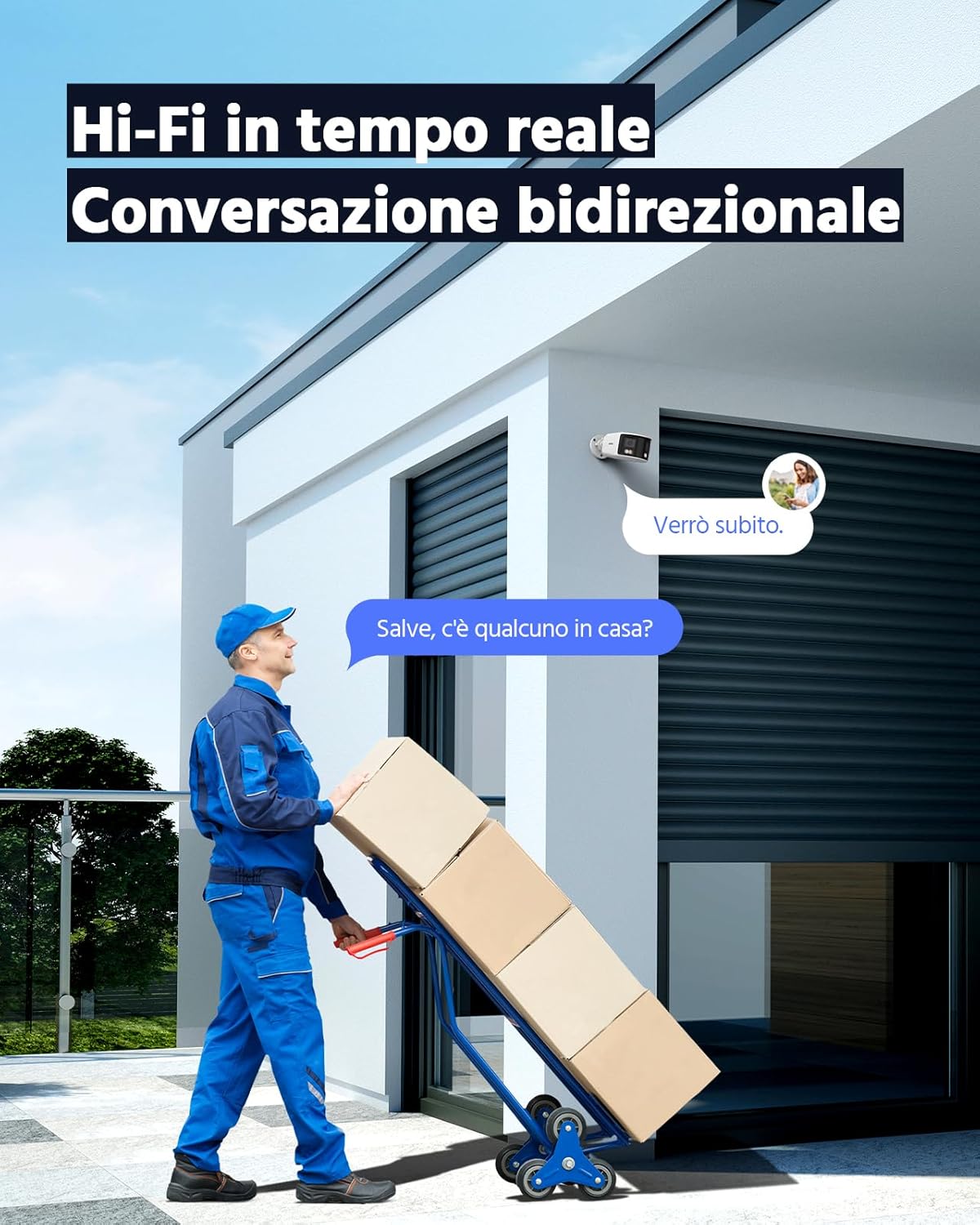 Thumbnail 4 de ANNKE Telecamera di sicurezza PoE 4K con doppia lente e vista panoramica 180°