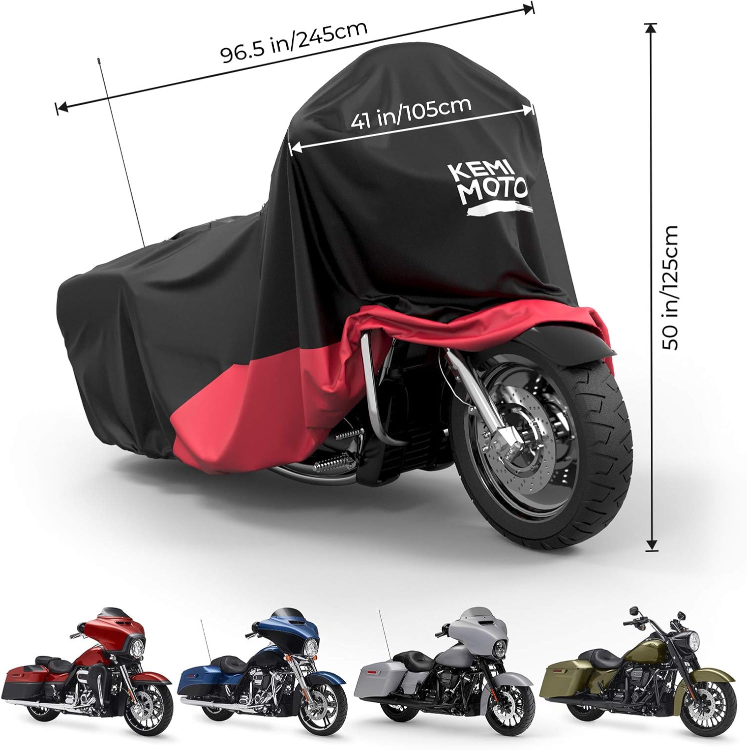 Thumbnail 2 de KEMIMOTO Heavy Duty 420D Motorcycle Cover for Touring with Side and Top Boxes
