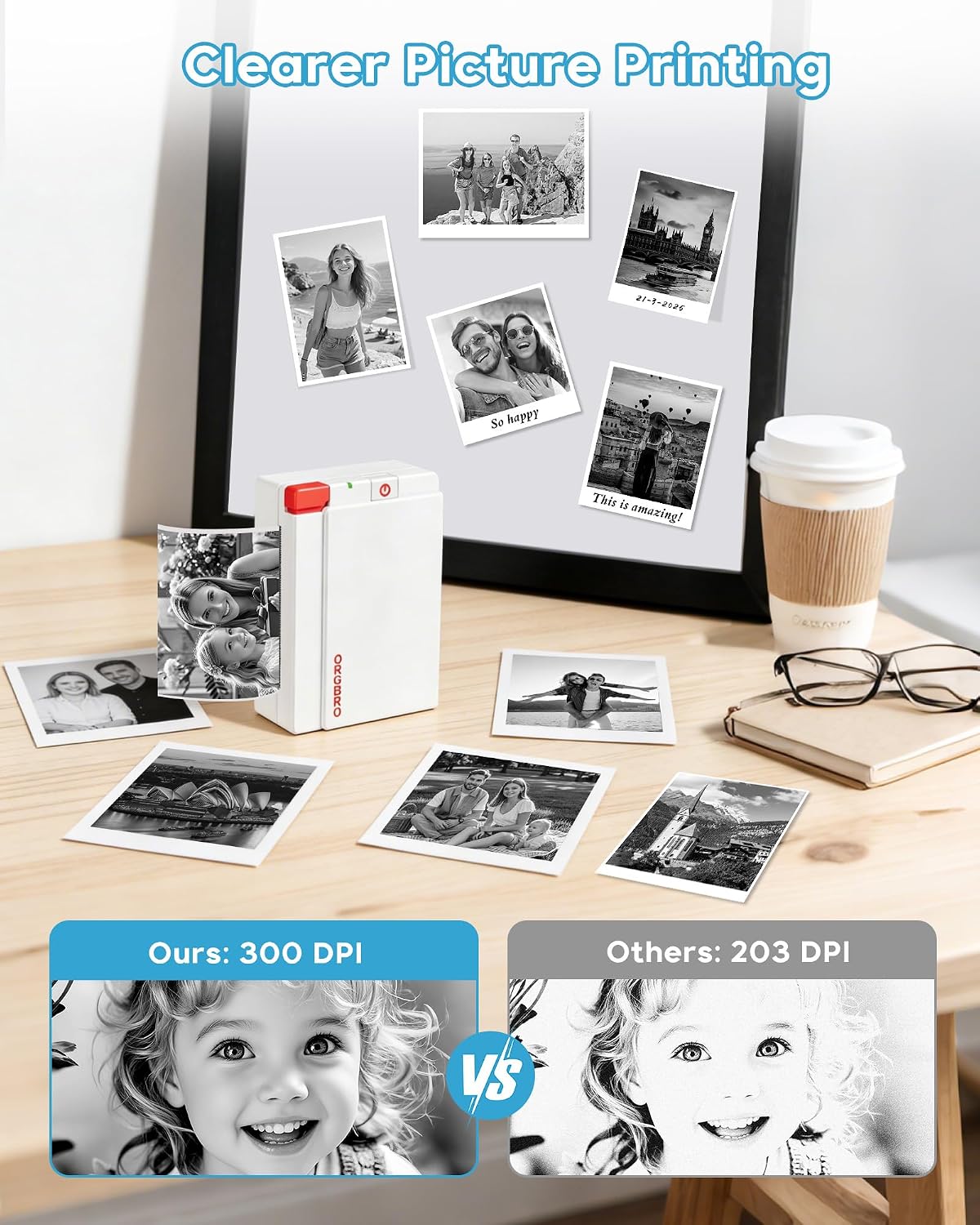 Thumbnail 5 de ORGBRO X3 Mini Printer 2–3 Inch Sticker Printer