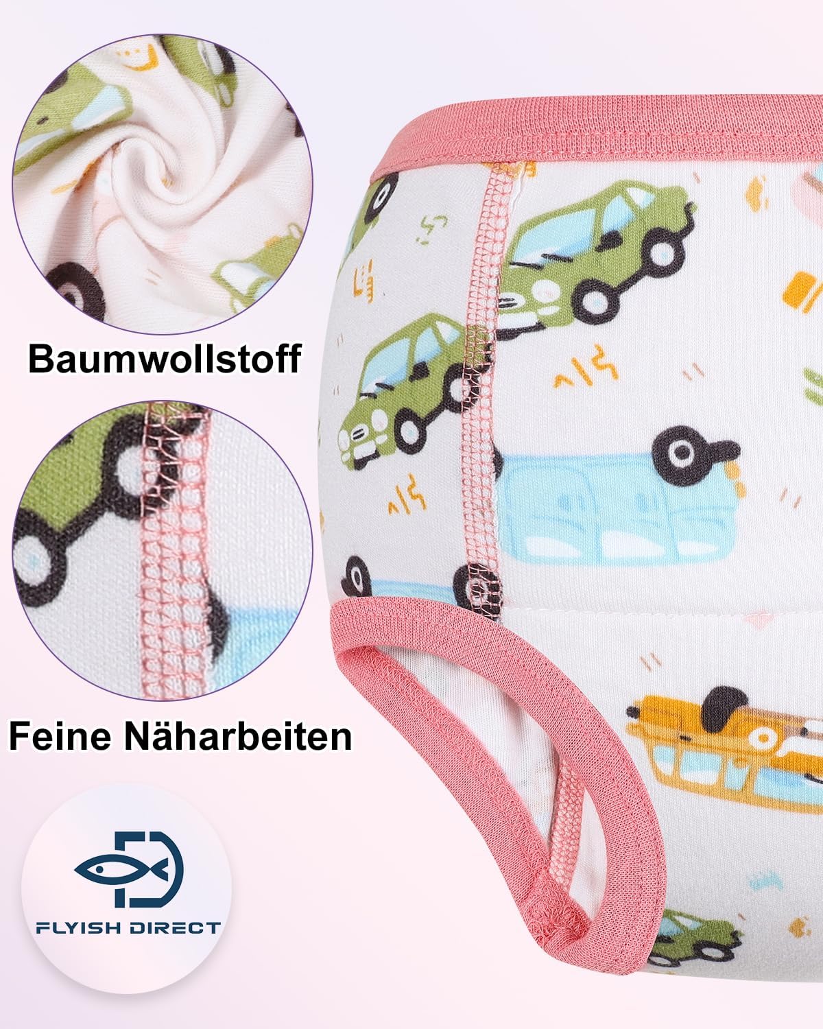 Thumbnail 4 de FLYISH DIRECT Töpfchen-Trainingshose im 6er-Set für Kinder (Bio-Baumwolle, TPU innen) – geeignet ab ca. 11 kg