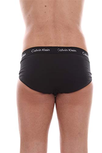 Detalle 2 de Calvin Klein Herren Hip Briefs, 3er-Pack, XL, Schwarz, Baumwollstretch