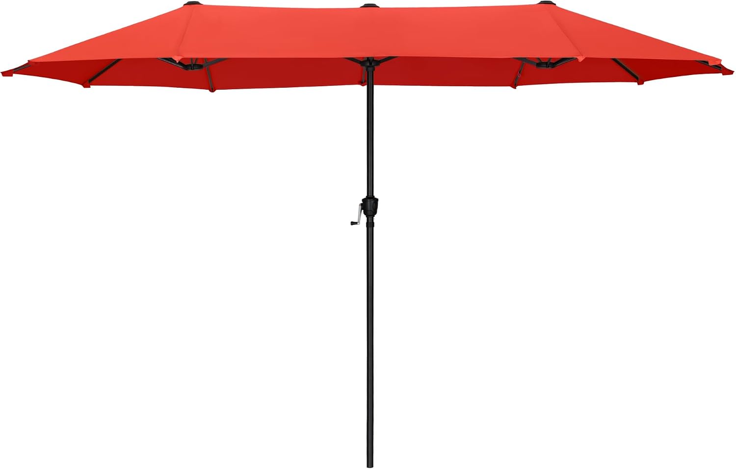 Thumbnail 6 de PHI VILLA 2×3.8m double-sided garden parasol with crank lift for patio sun protection