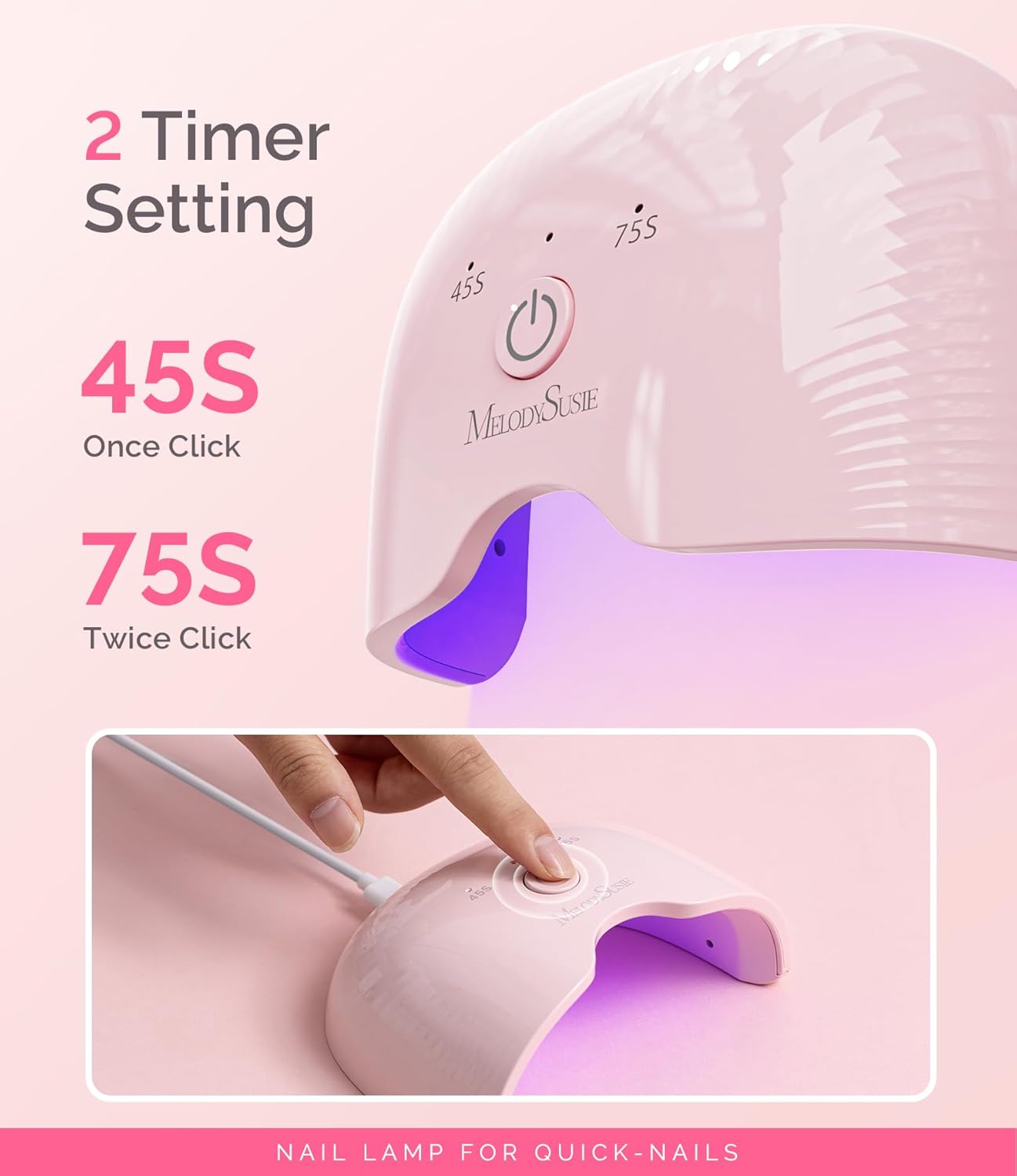 Detalle 2 de MelodySusie P-ART06F 6W LED UV Nail Lamp
