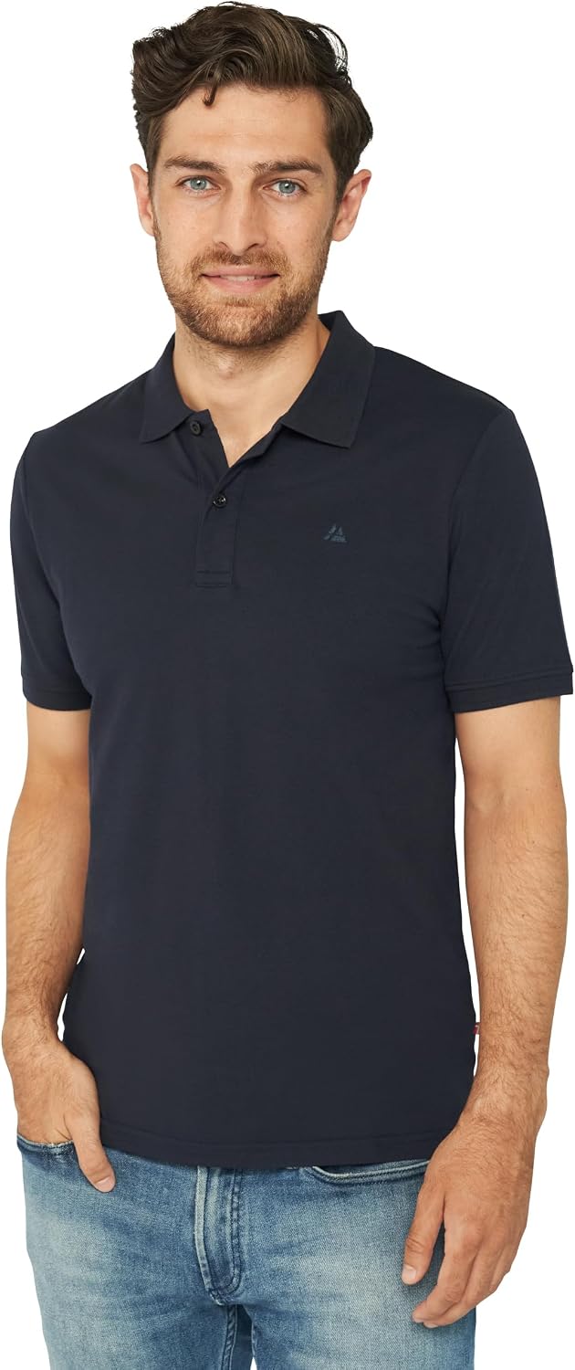 Detalle de DANISH ENDURANCE Polo pour Homme – coton biologique, coupe classique, manches courtes