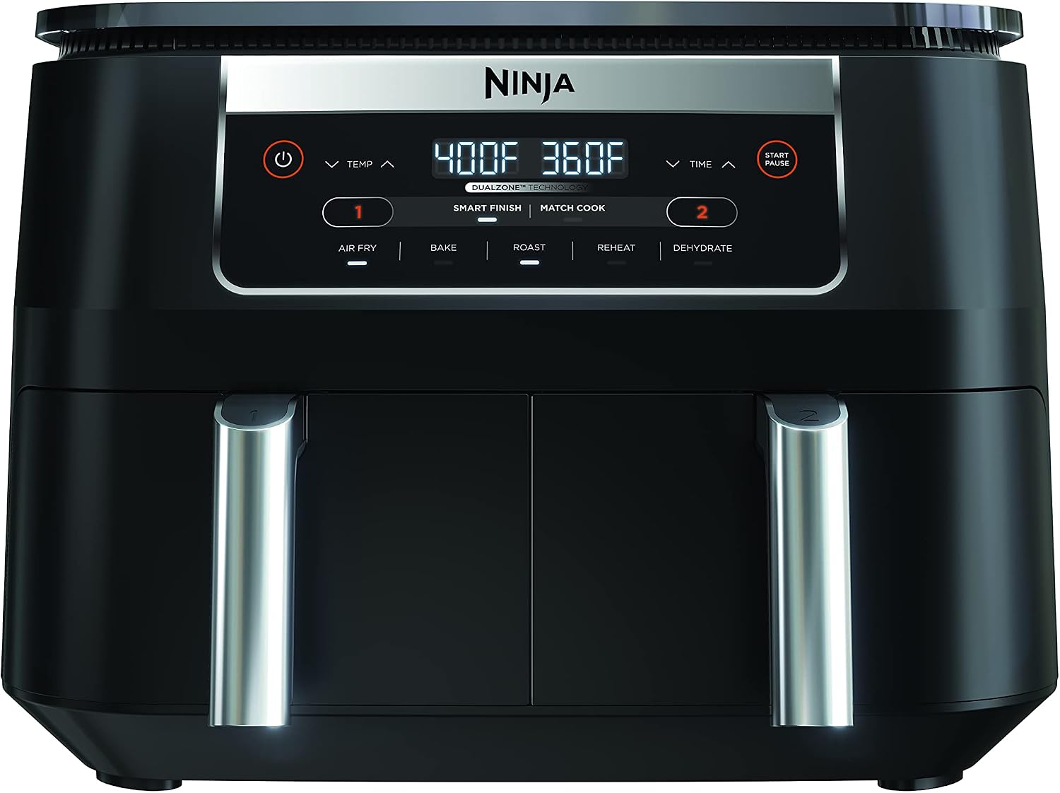 Detalle de Ninja Foodi DZ090C 5-in-1 6-qt Dual-Basket Air Fryer with DualZone Technology
