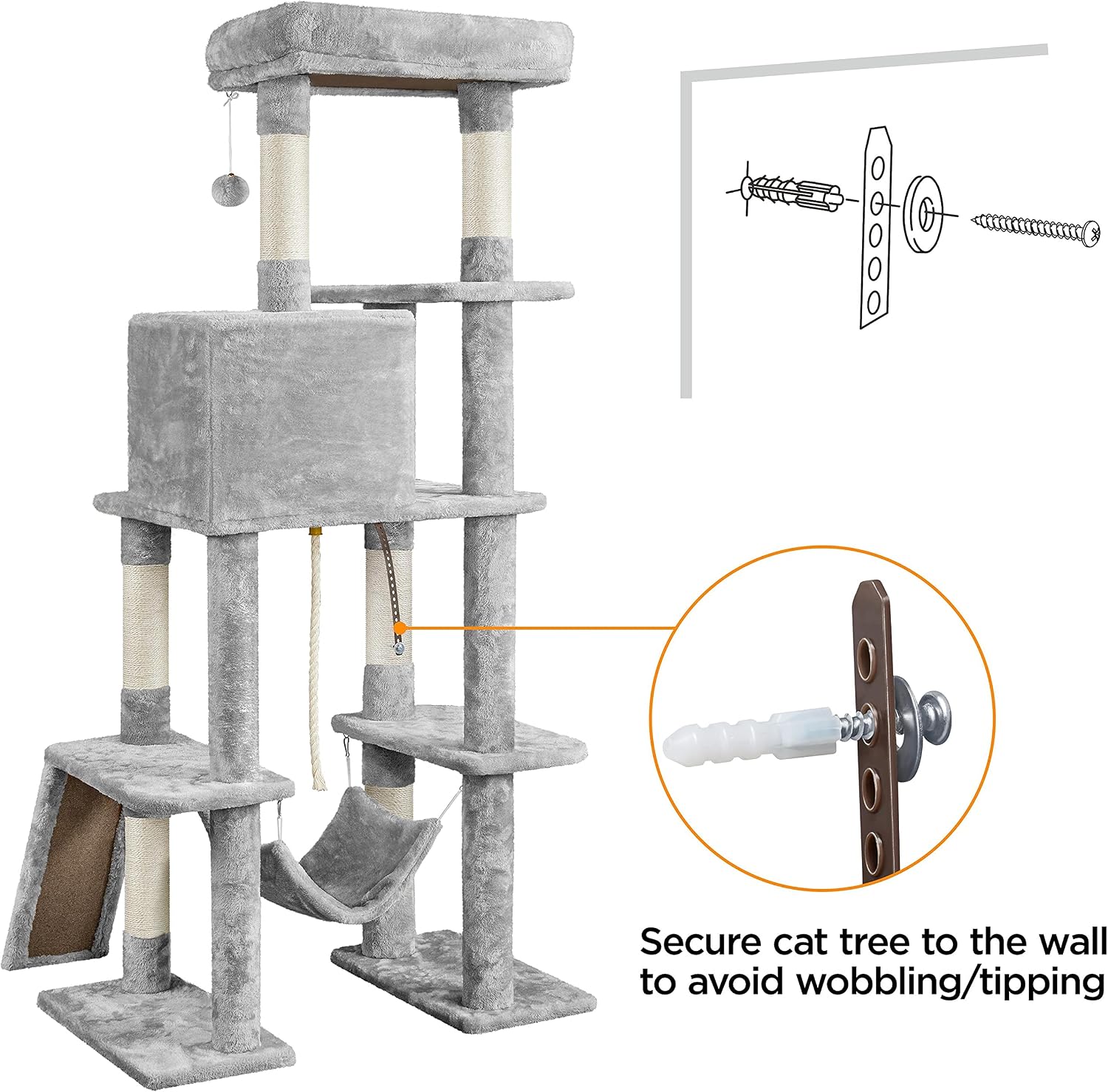Thumbnail 5 de Yaheetech Cat Tree 159cm Tall Cat Tower