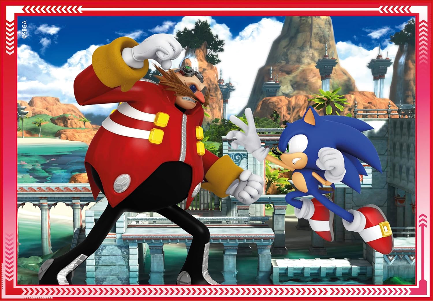 Detalle 2 de Clementoni Supercolor Puzzle 4 In 1 – Sonic | 12/16/20/24 Teile, ab 3 Jahren