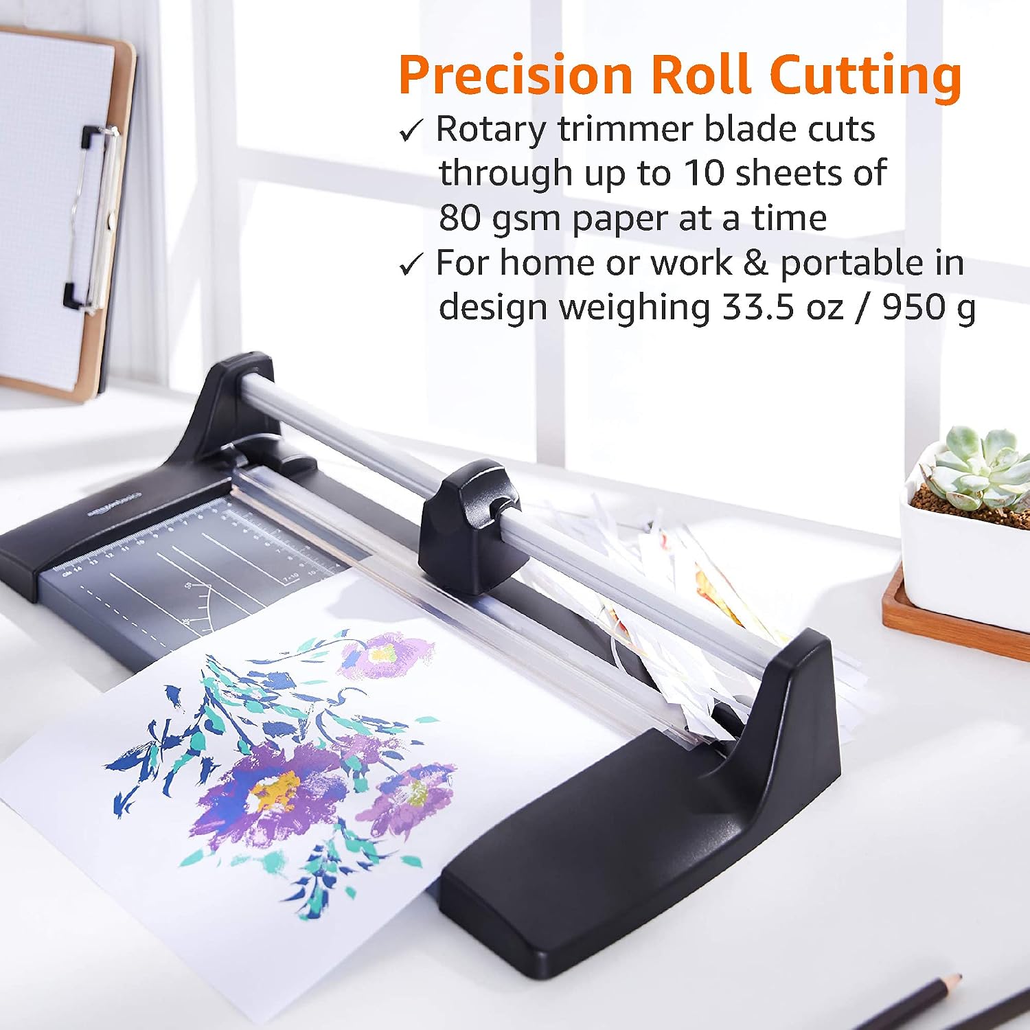 Detalle de Amazon Basics roll cutting machine for paper, A4