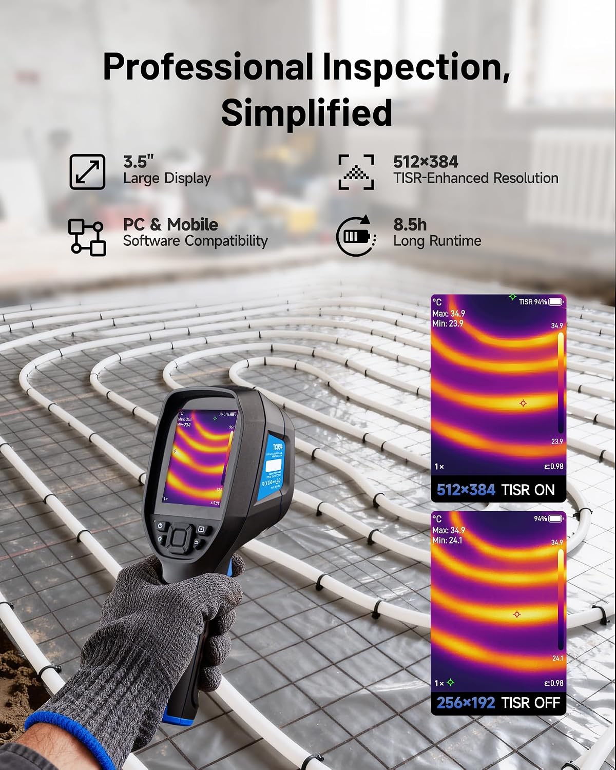 Detalle 2 de TOPDON thermal imaging camera with 3.5-inch display