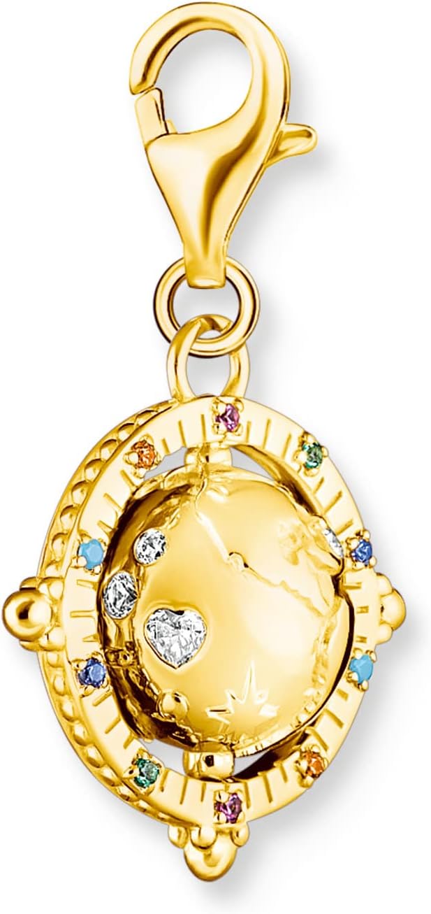 Detalle 2 de THOMAS SABO Charm-AnhĂ€nger Weltkugel vergoldet 750 đ
