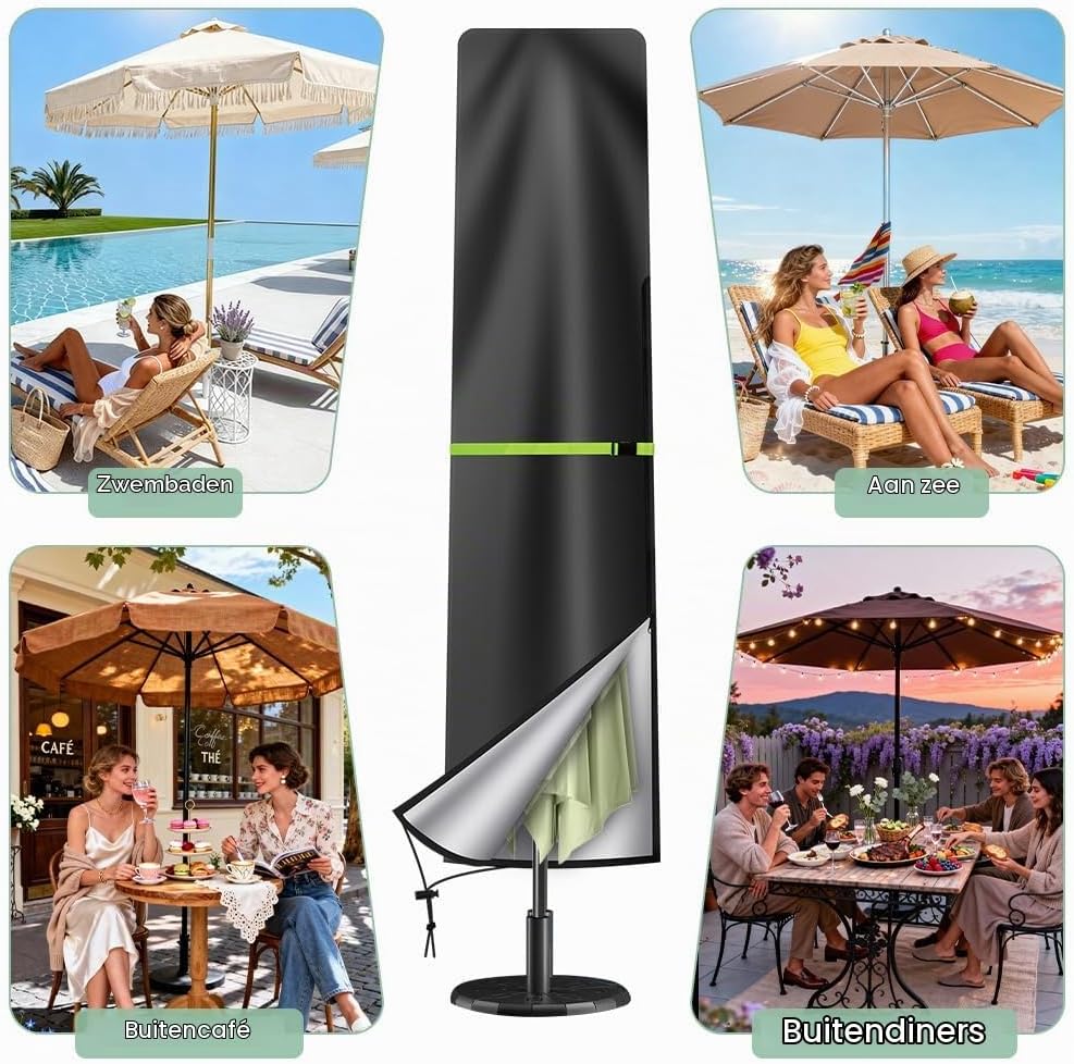 Thumbnail 6 de Ainiv parasolhoes van 210D Oxford, waterdicht en UV-werend, 190 cm