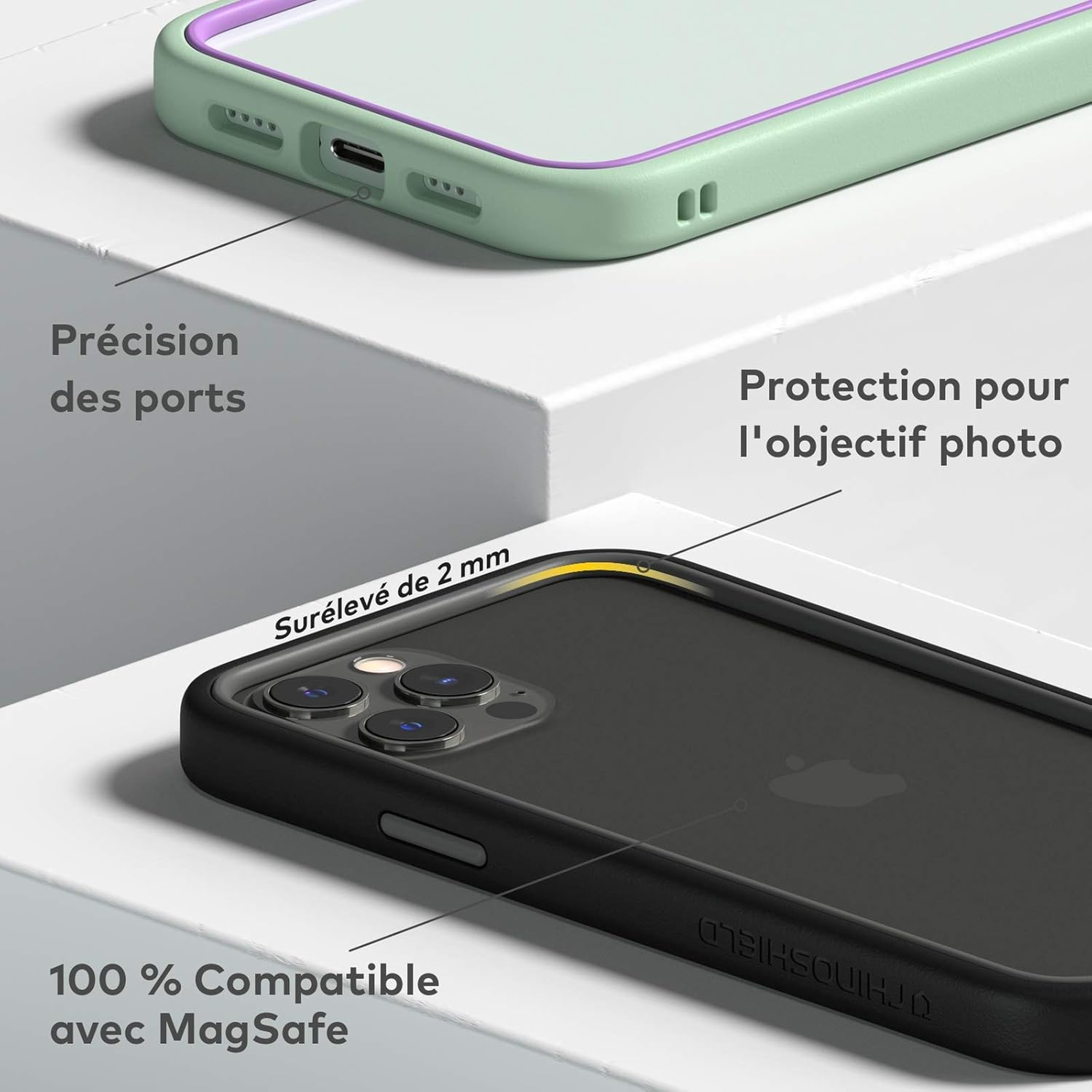 Thumbnail 5 de RhinoShield Mod NX coque pour iPhone 12 / 12 Pro – protection anti-chocs fine personnalisable, bleu marine