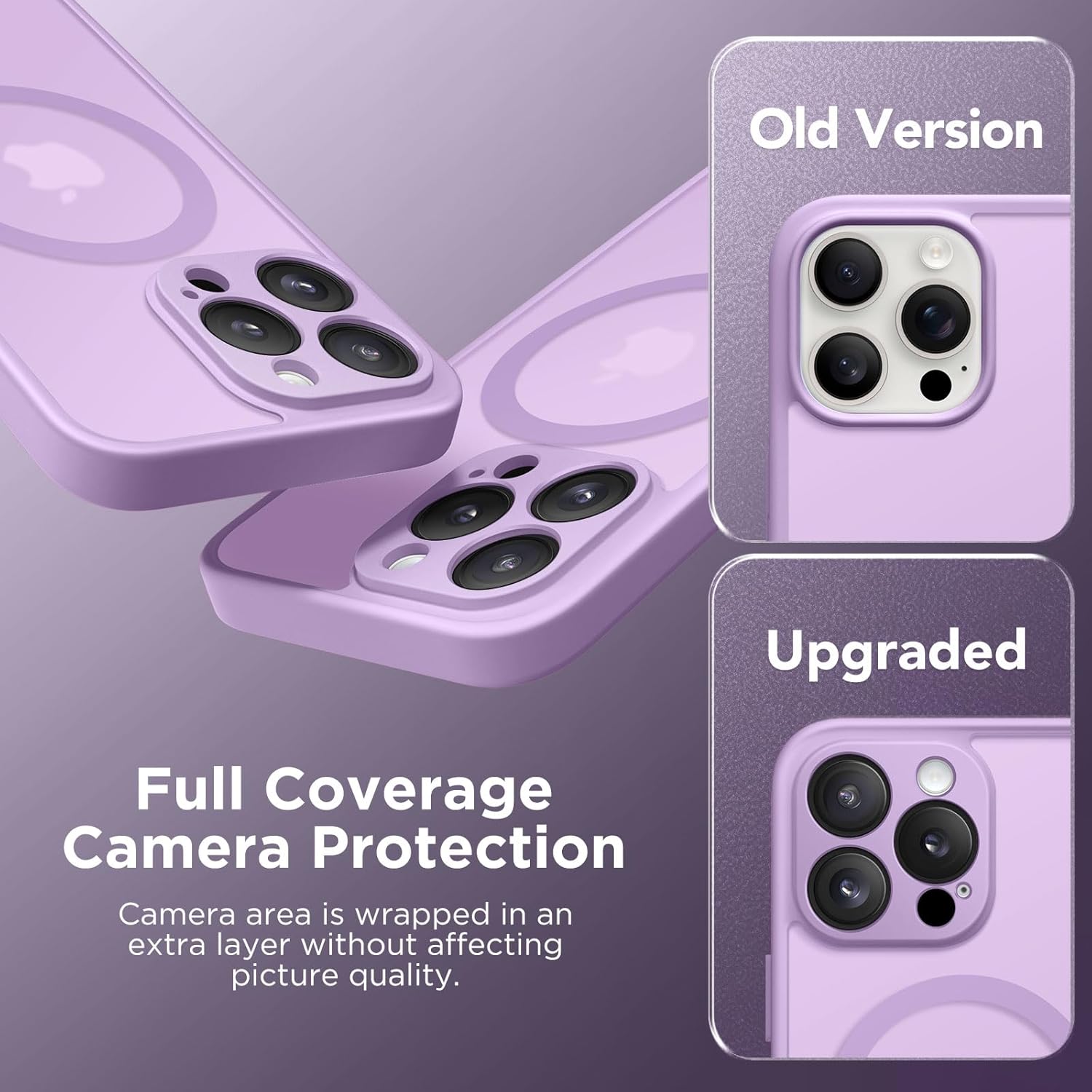 Thumbnail 4 de CAPRARO Magnetic Case for iPhone 16 Pro Max – Full Camera Protection, MagSafe Compatible, Elegant Purple