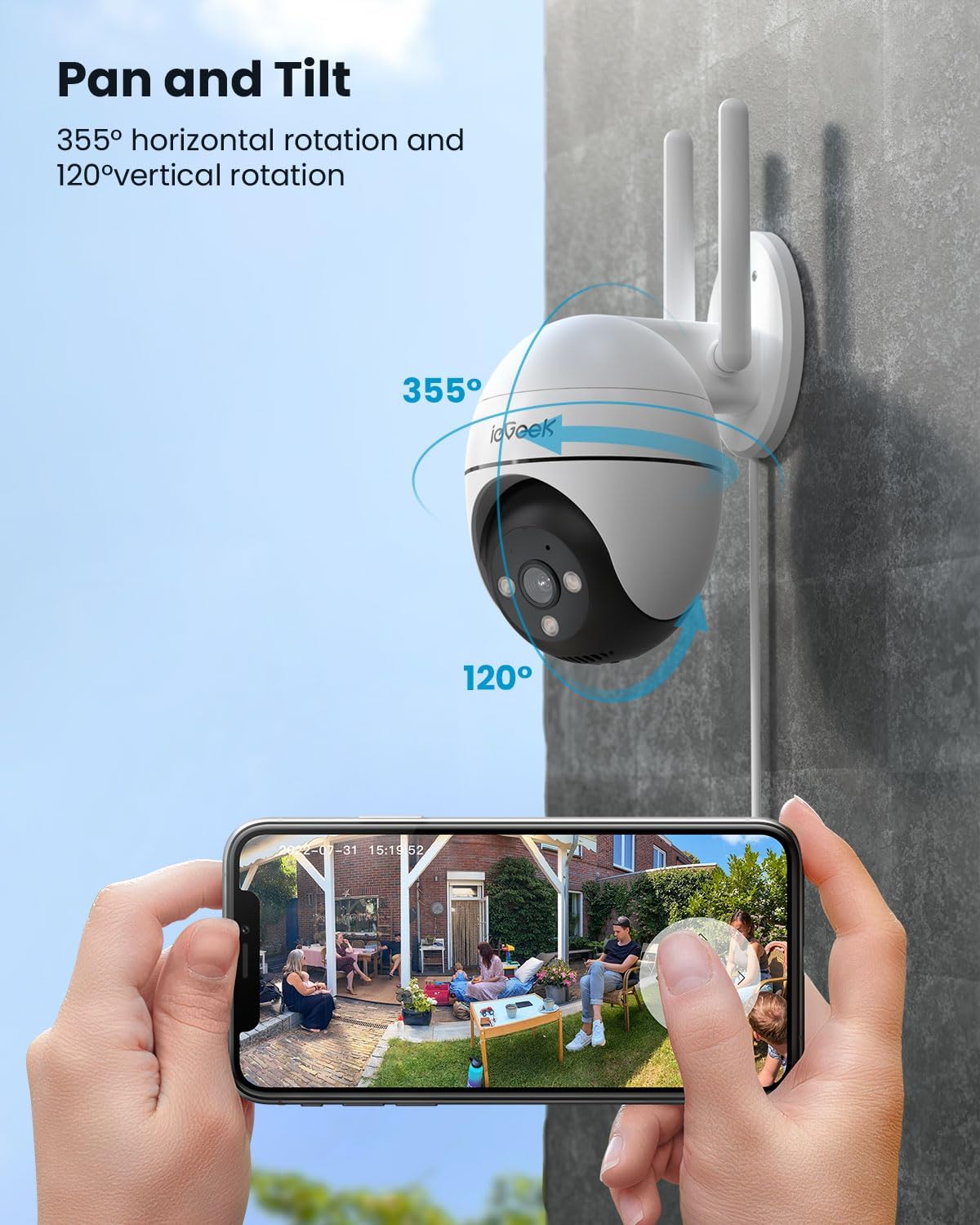 Thumbnail 2 de ieGeek PTZ Security Camera 2K WiFi