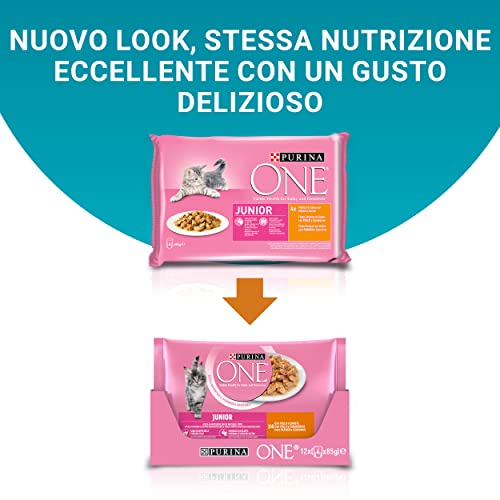 Detalle de Purina ONE Junior Cibo Umido per Gattini – 48 Bustine da 85 g