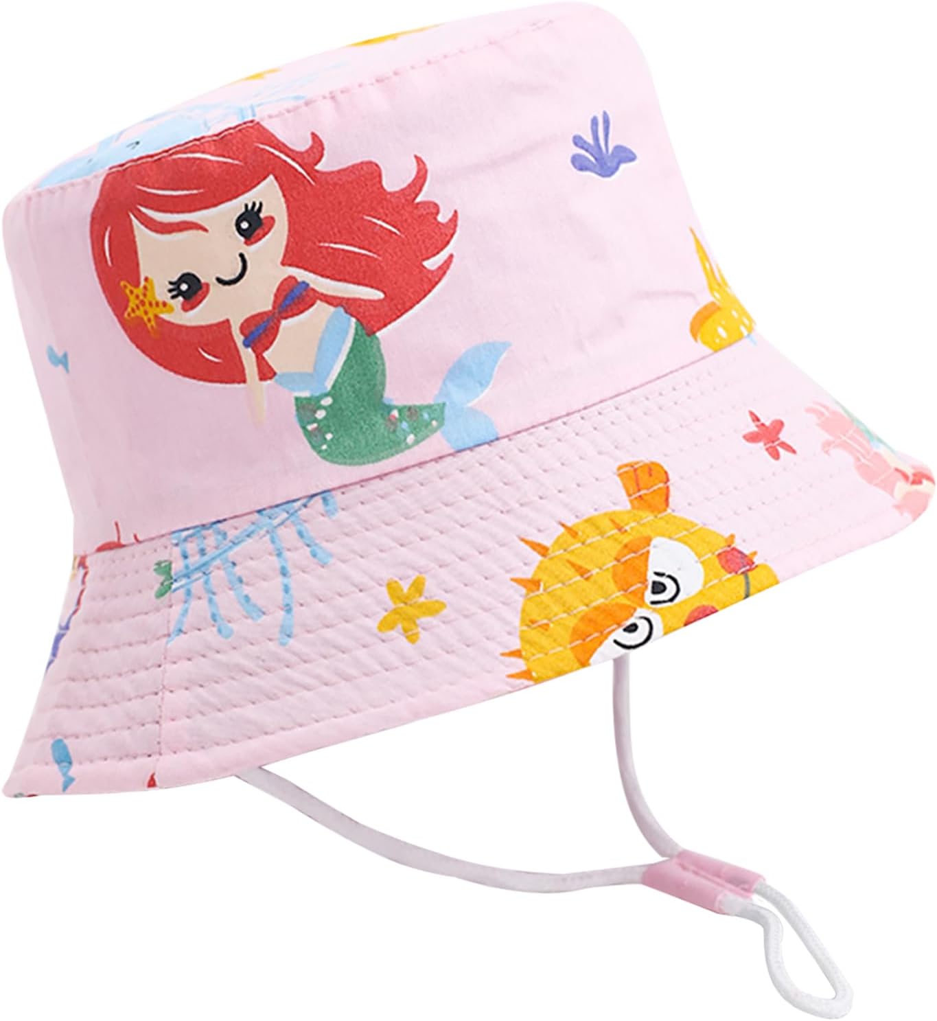 Detalle de XYIYI Unisex Baby- und Kinder-Sonnenhut für 1–8 Jahre (aus Baumwolle, verstellbar)
