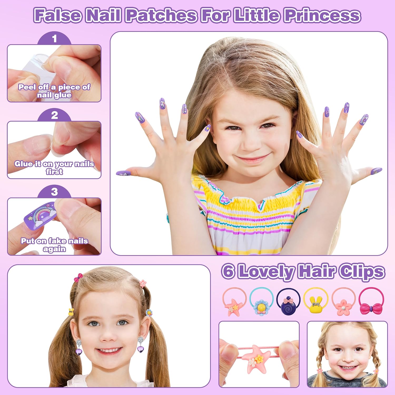 Detalle de 99 Pcs Kids Makeup Kit for Girls โ Playset ๐