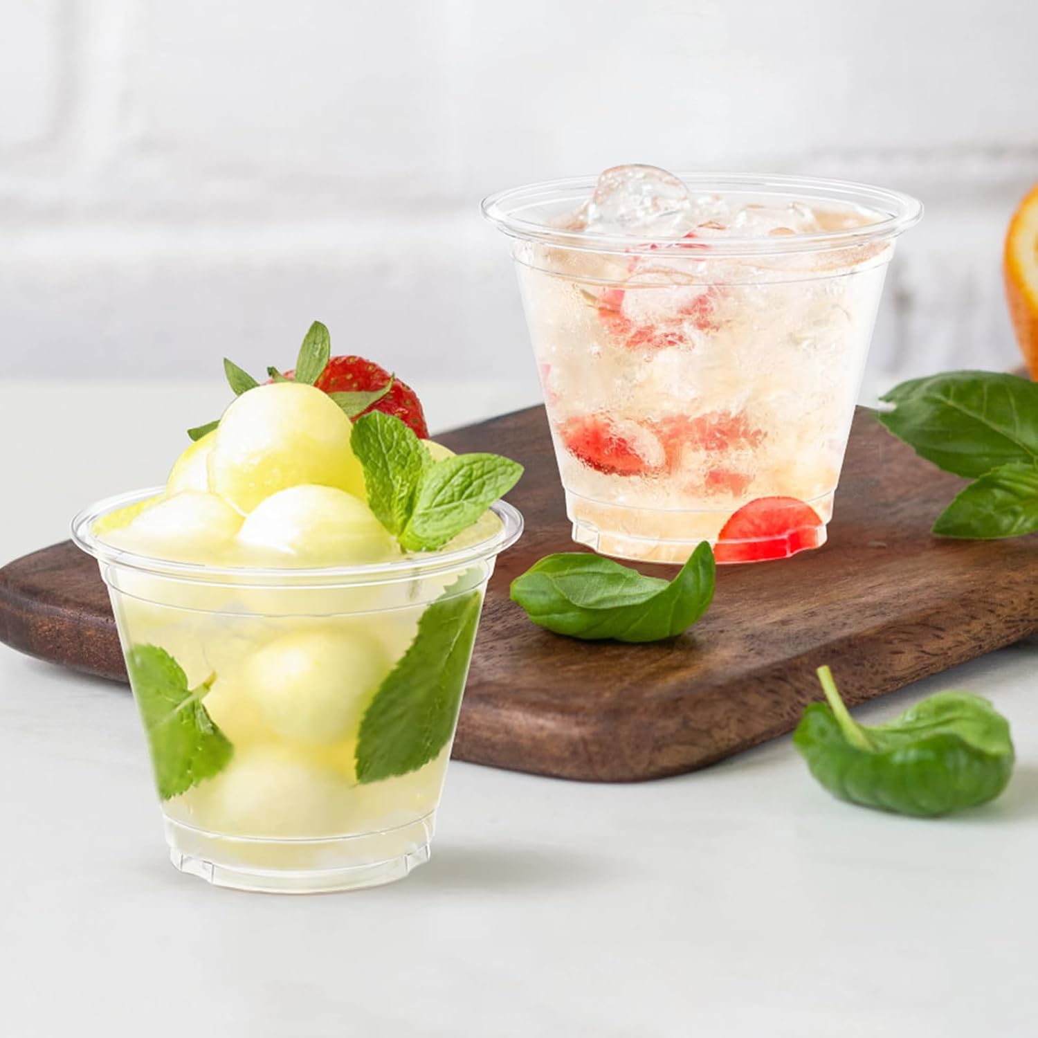 Detalle 1 de Dealusy 100 Pack 9 oz clear plastic cups