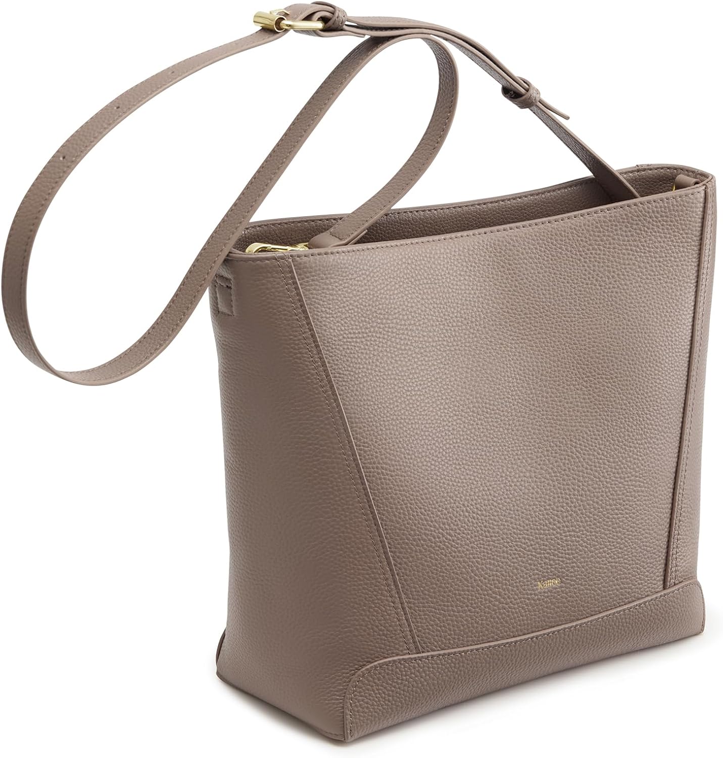 Thumbnail 6 de Kattee Leather Crossbody for Women: Two-Strap Shoulder Bucket Bag in Top Grain Cowhide