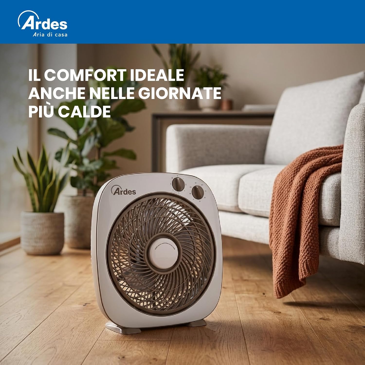 Detalle de Ardes FLOOR 26: Ventilatore Portatile 45W con Oscillazione e 6 Pale