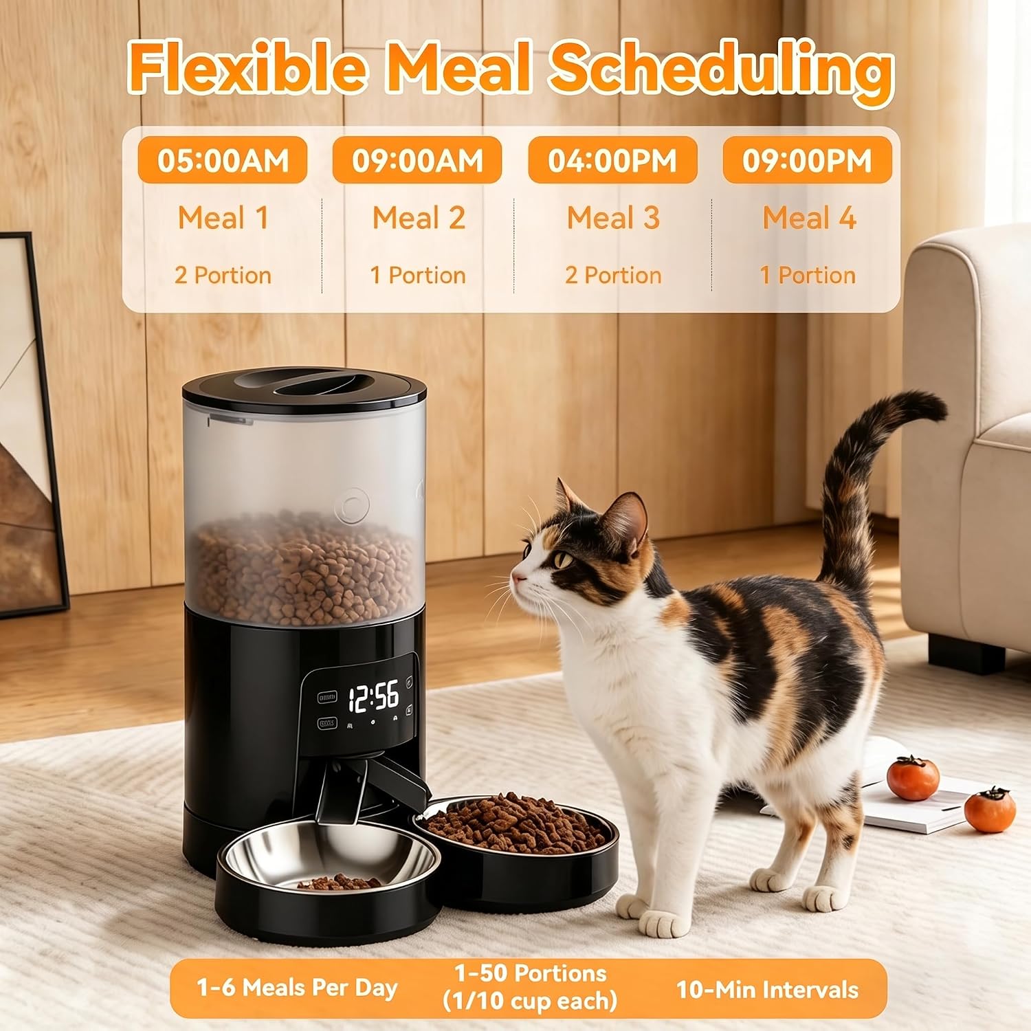Detalle 2 de NEWBULIG Automatic Cat Feeder 6L