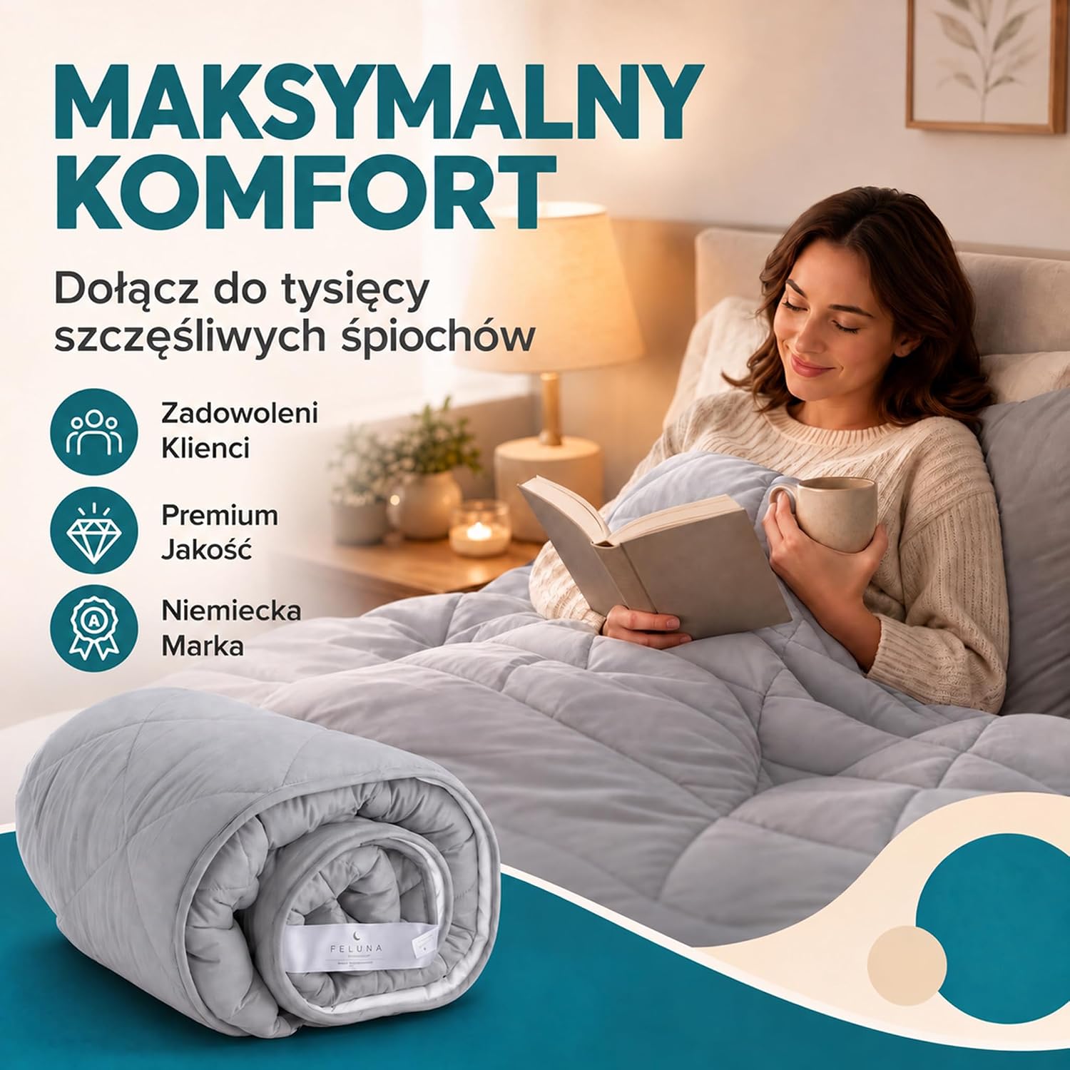Detalle de Feluna® Koldra 4 Pory Roku 180803567 – kołdra 155 × 220 cm z zatrzaskami