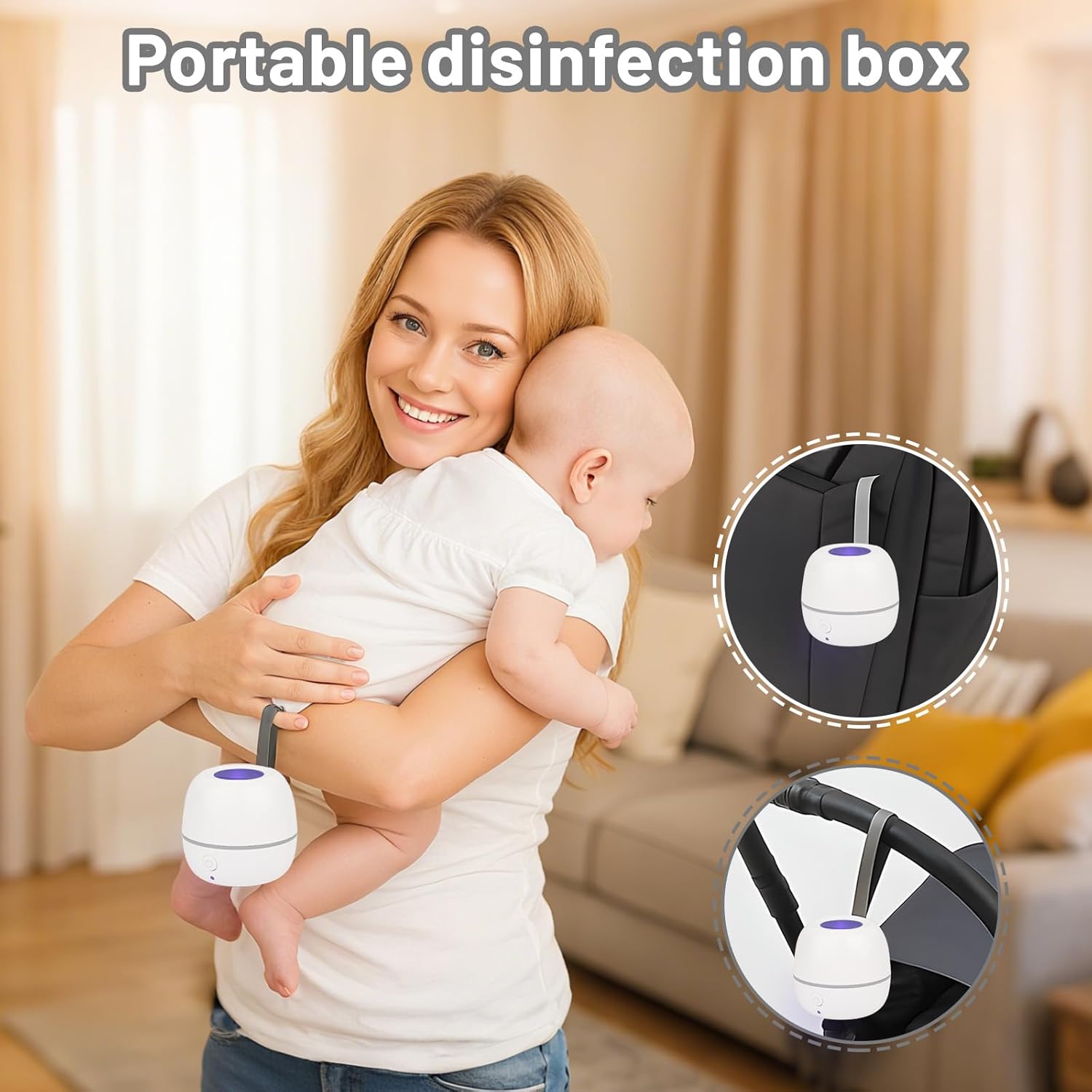 Thumbnail 6 de Portable UV Dummy Steriliser (3-Min 99.99%): Type-C Rechargeable Mini Pacifier Disinfection Box, 400mAh