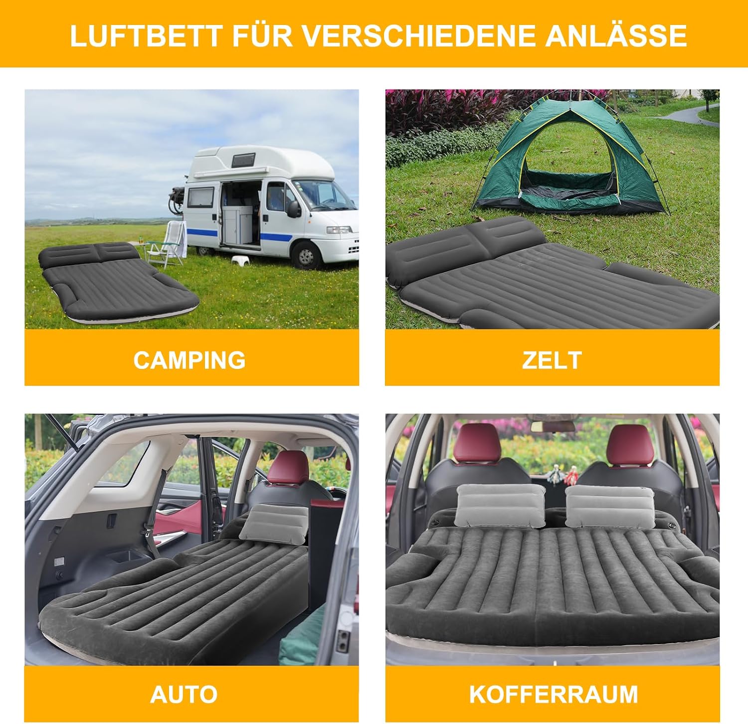 Detalle de KMZ Auto Matratze Luftmatratze im Auto