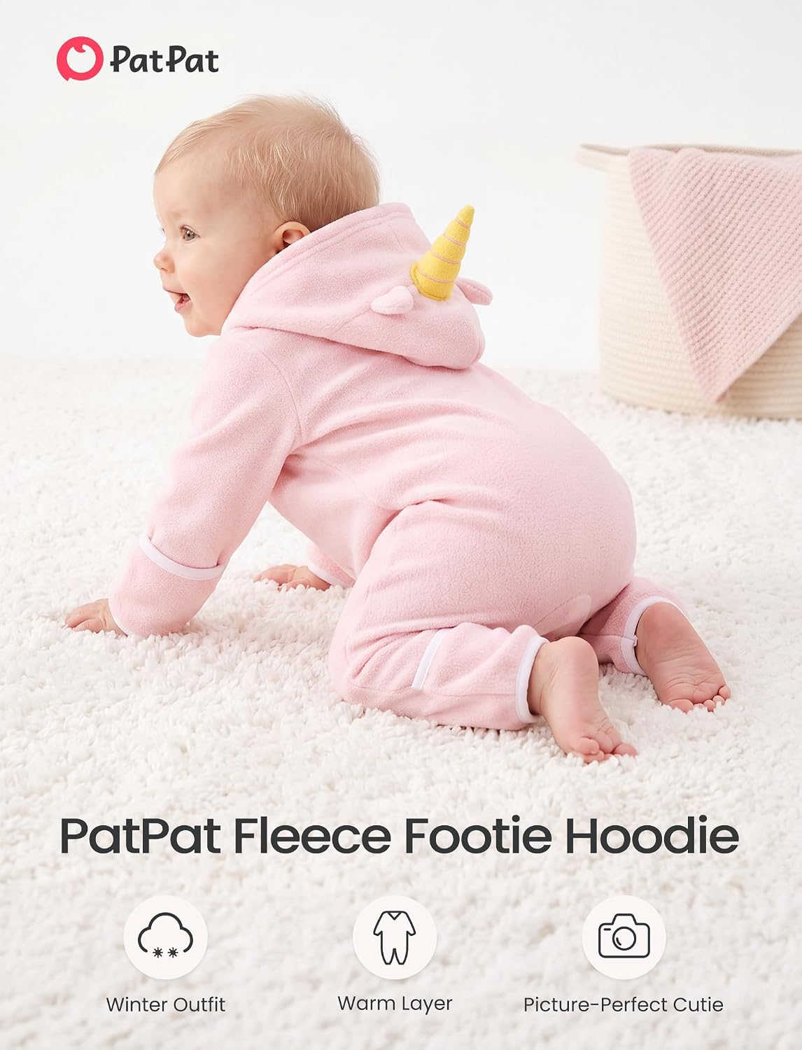Detalle de PATPAT Baby Fleece Footie